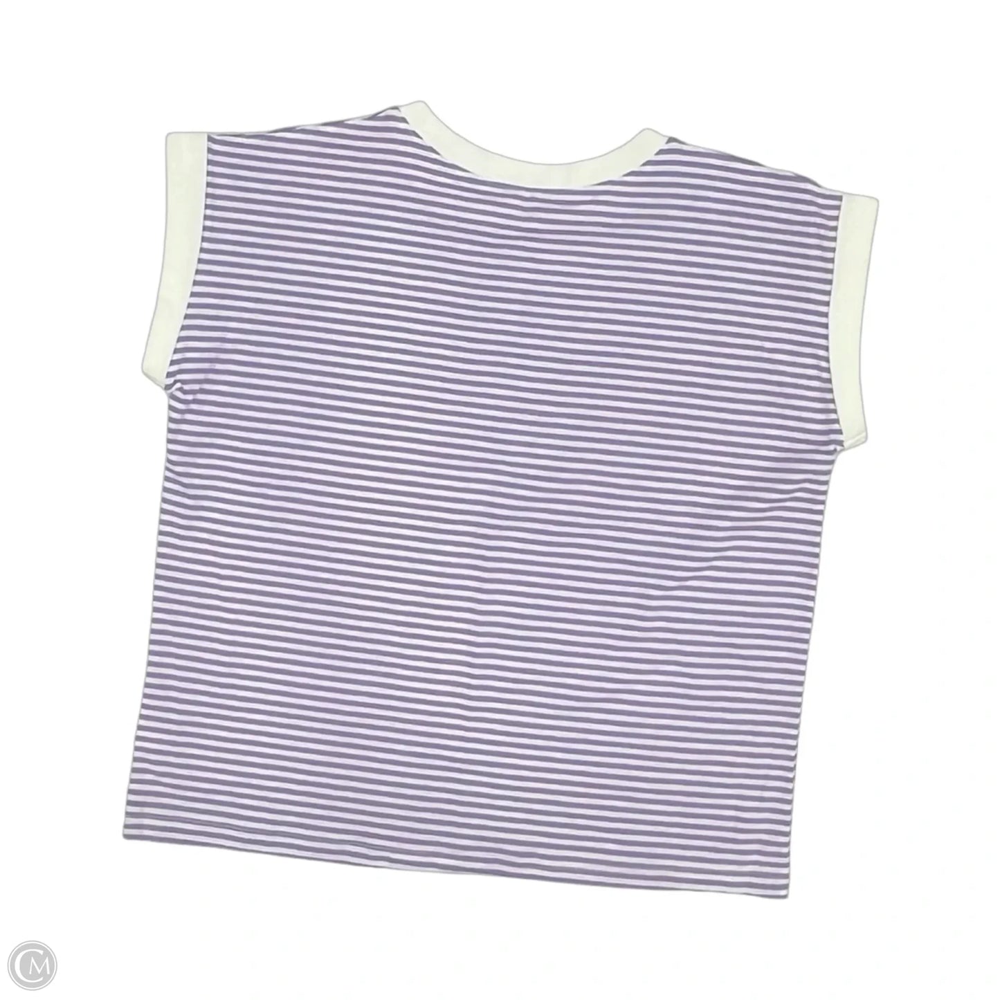 Top Sleeveless By Zenana In Purple & White, Size: M