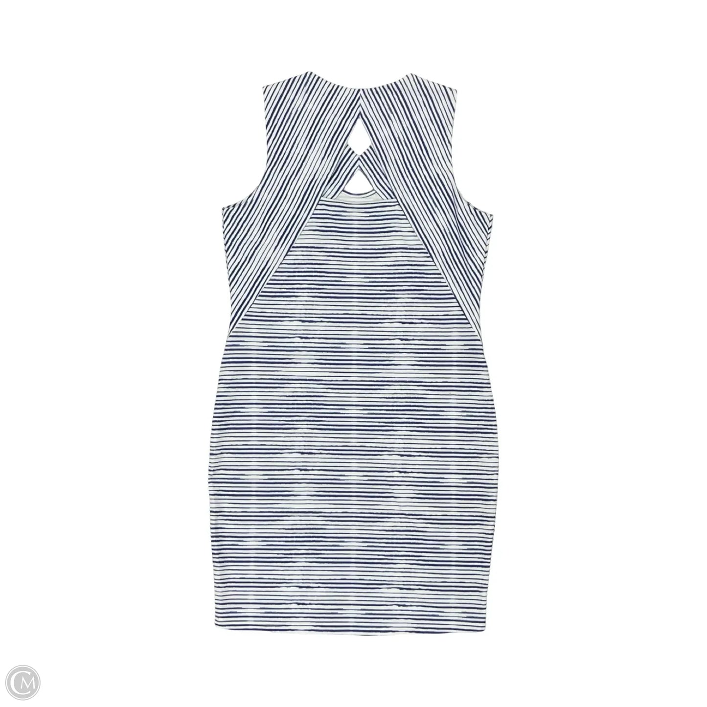 Dress Party Short By Clothes Mentor In Blue & White, Size: L