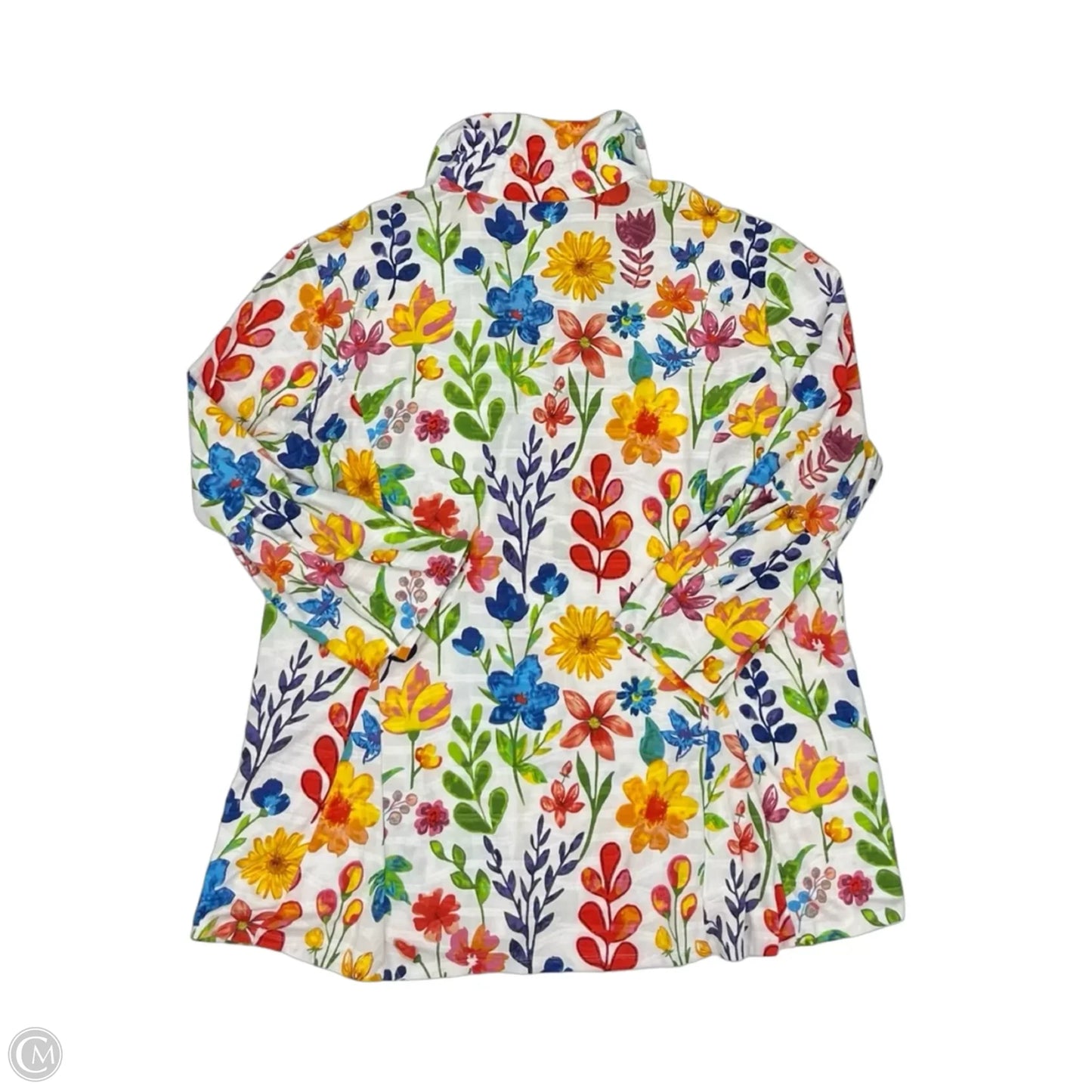 Blouse Long Sleeve By Ali Miles In Floral Print, Size: L