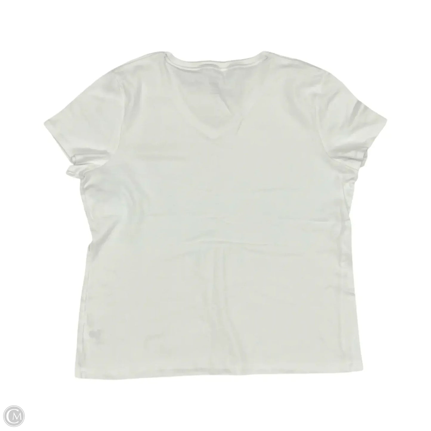 Top Short Sleeve Basic By Croft And Barrow In White, Size: Xl