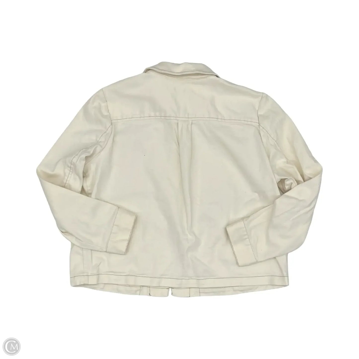 Jacket Denim By Christopher And Banks In Tan Denim, Size: Xl