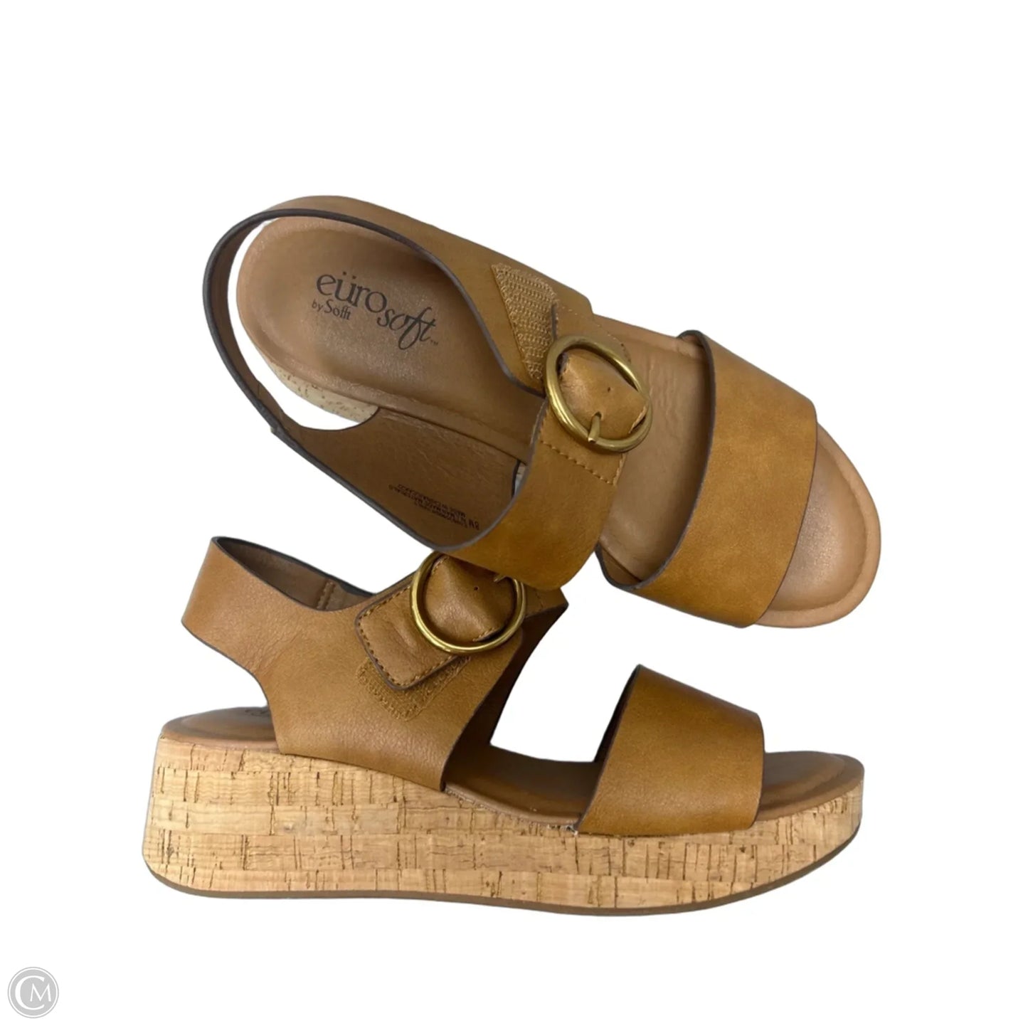 Sandals Heels Platform By Sofft In Tan, Size: 8