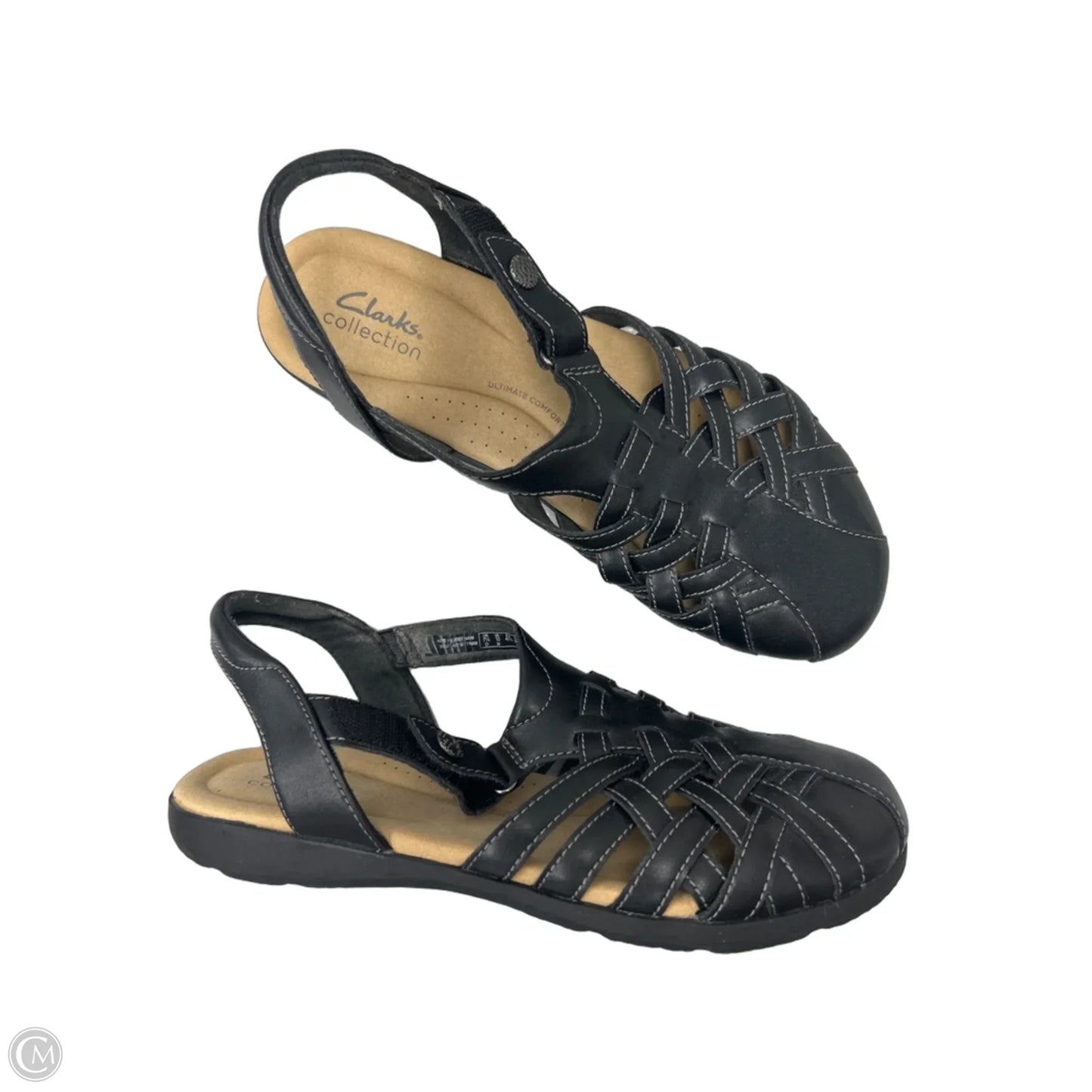 Shoes Flats By Clarks In Black, Size: 10