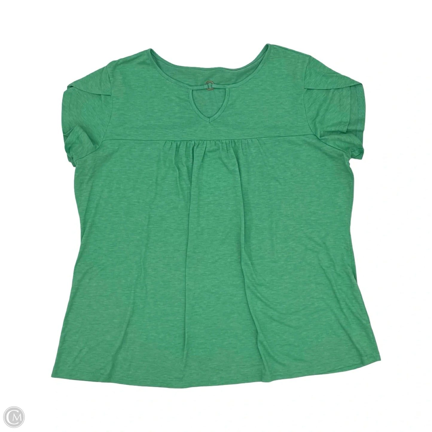 Top Short Sleeve By Cme In Green, Size: 3x