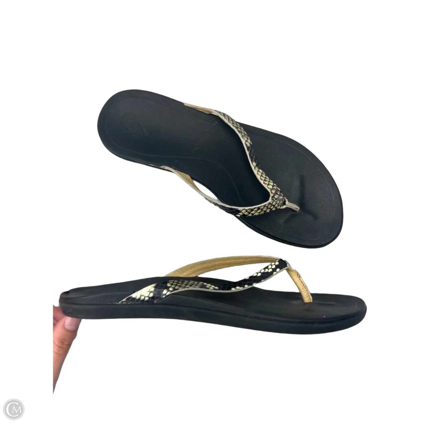 Sandals Flip Flops By Olukai In Black, Size: 9