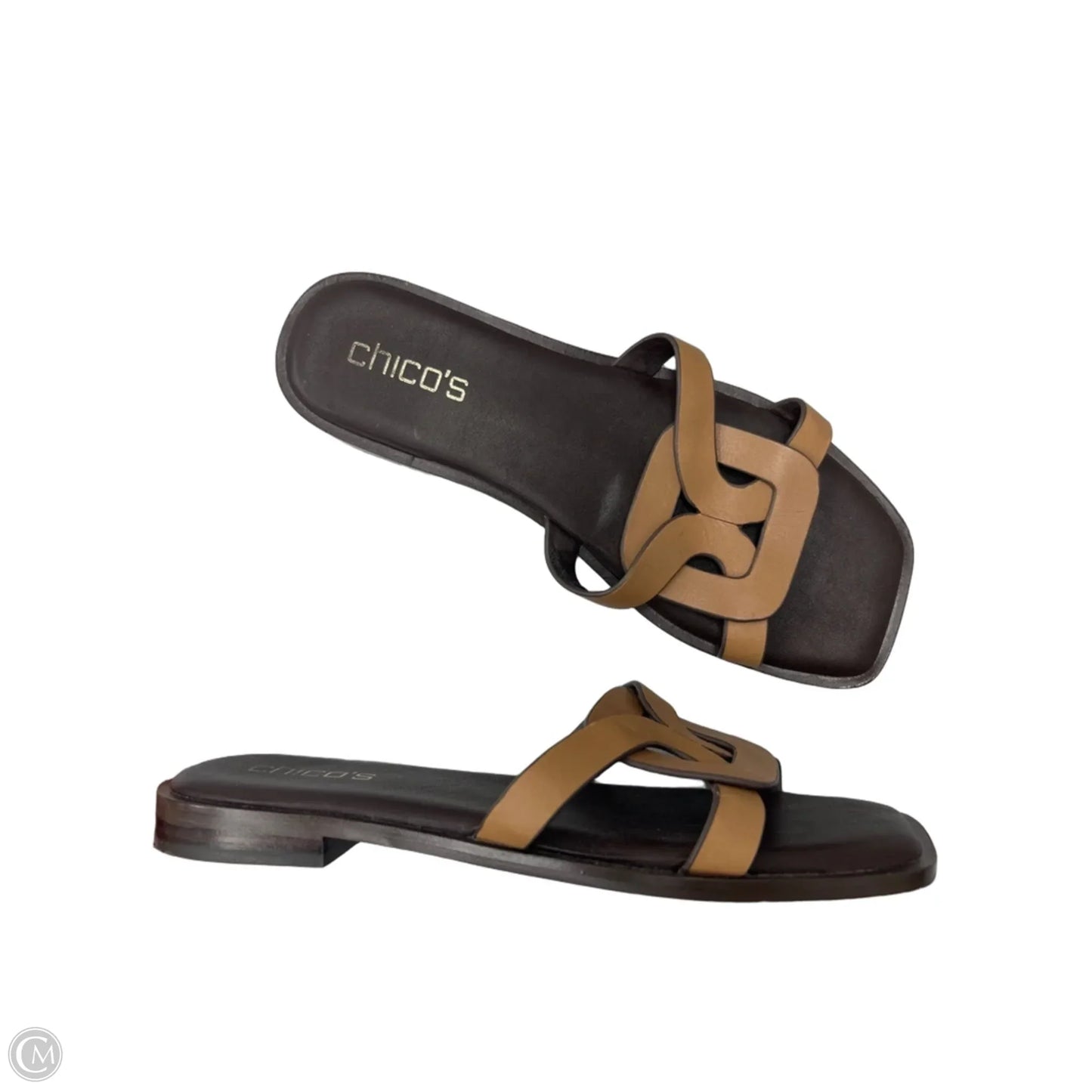 Sandals Flats By Chicos In Brown, Size: 7.5
