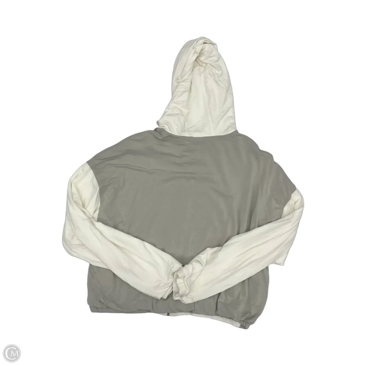 Athletic Jacket By Zyia In Grey & White, Size: 3x