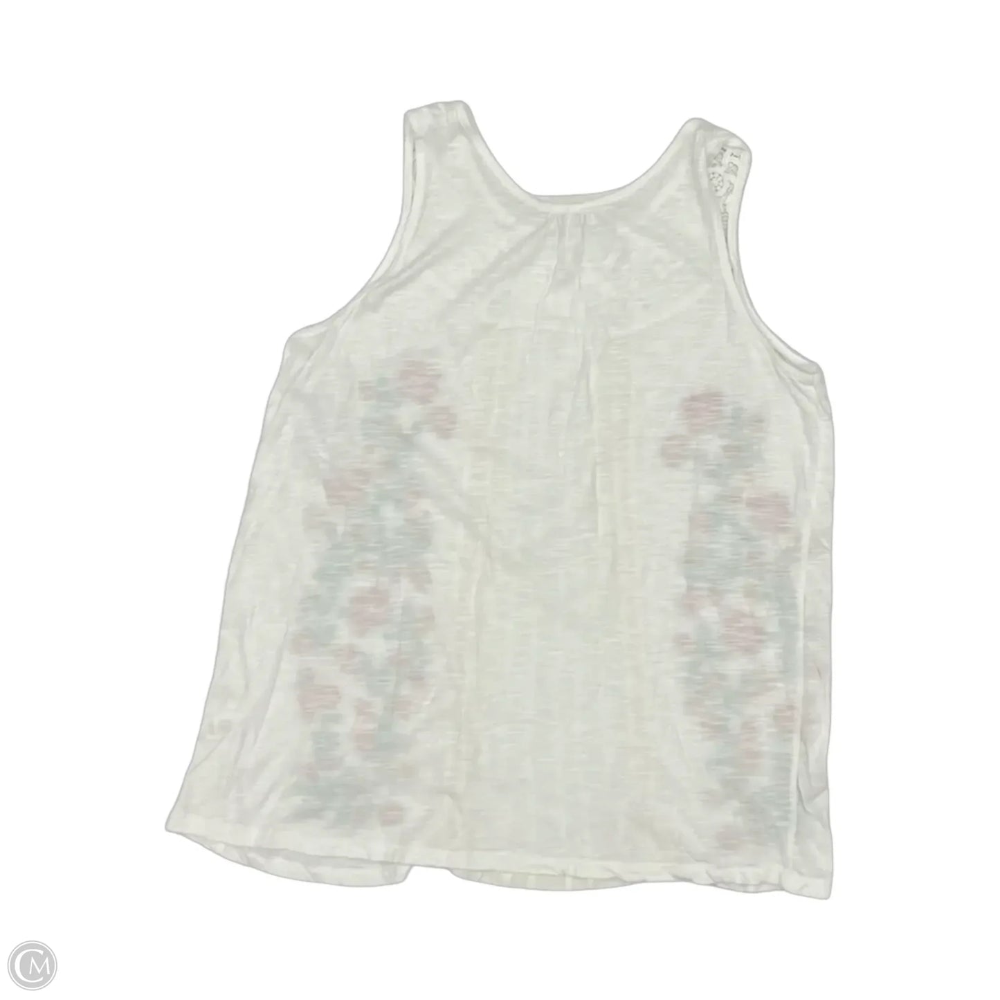 Top Sleeveless By Cato In White, Size: L