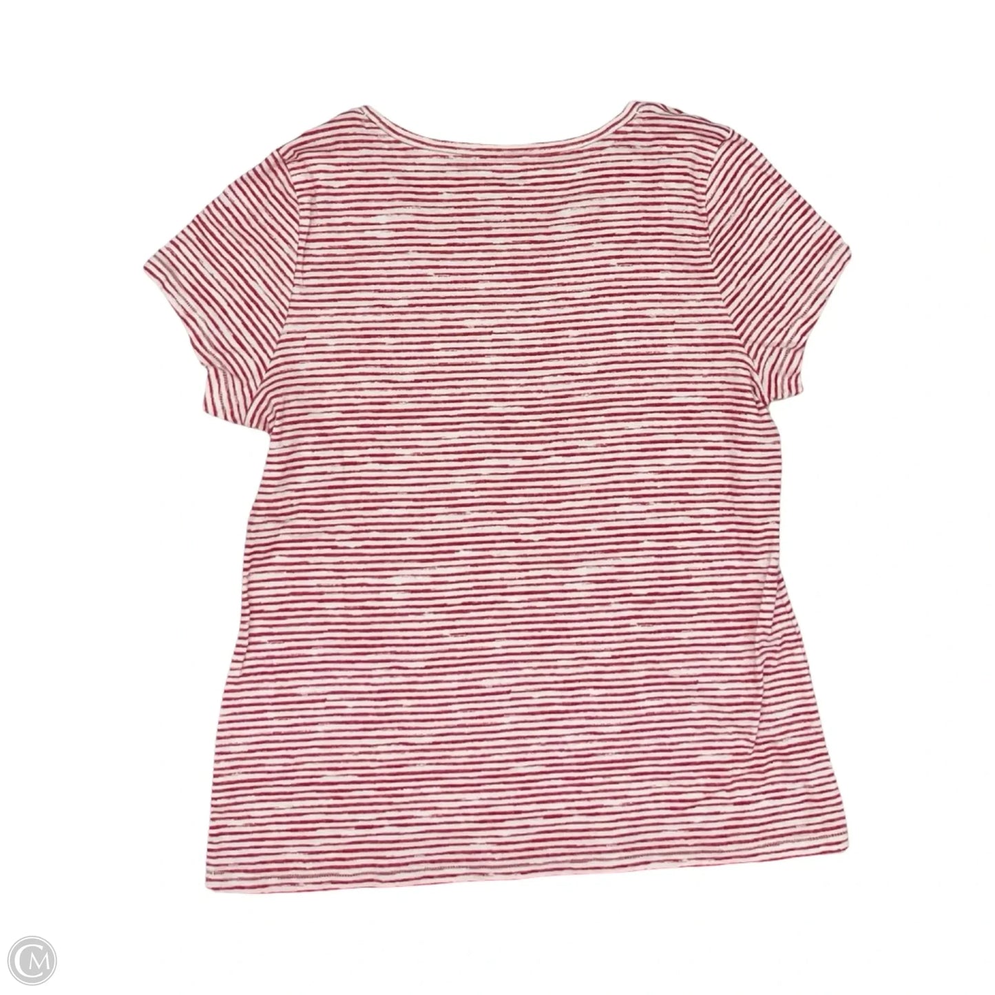 Top Short Sleeve By Relativity In Red & White, Size: Xl