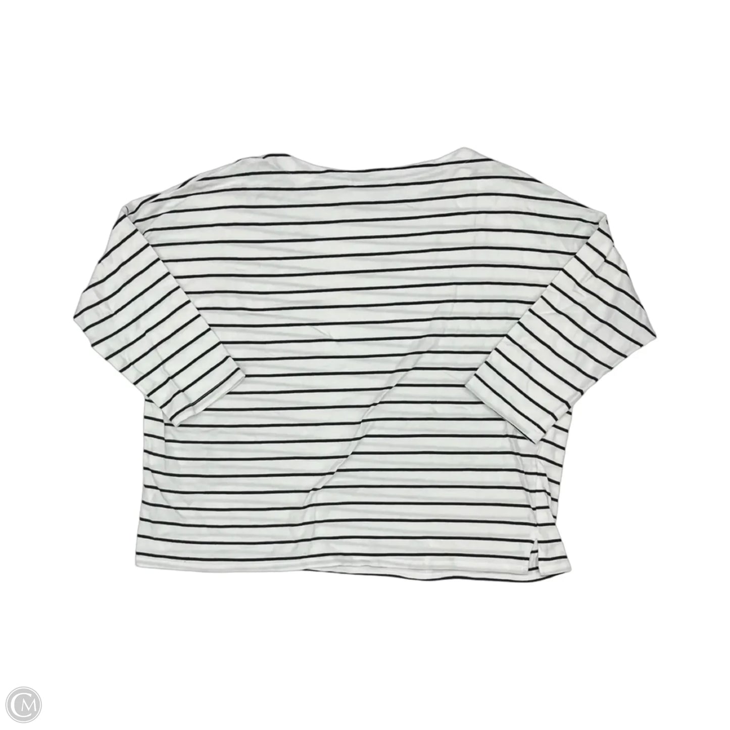 Top 3/4 Sleeve By Karen Kane In Black & White, Size: Xl