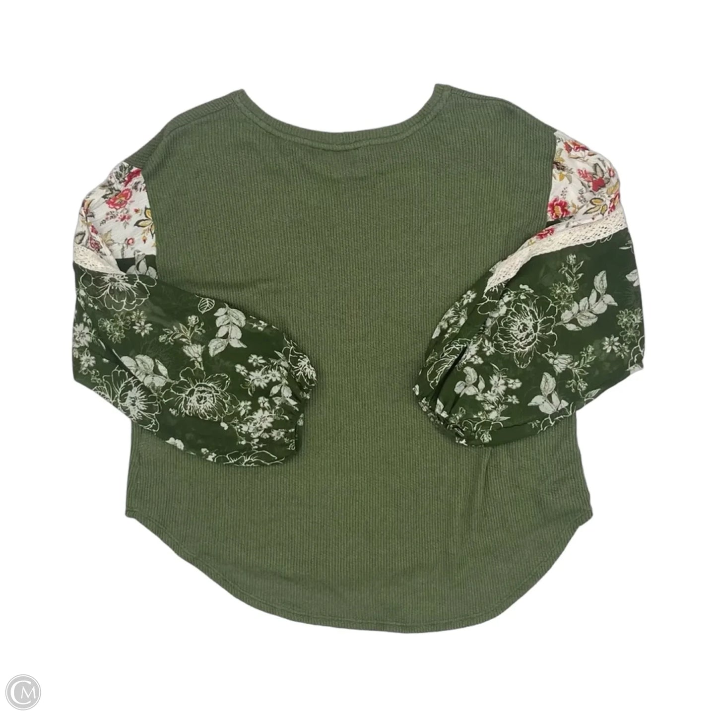 Top Long Sleeve By Blue Rain In Green, Size: M