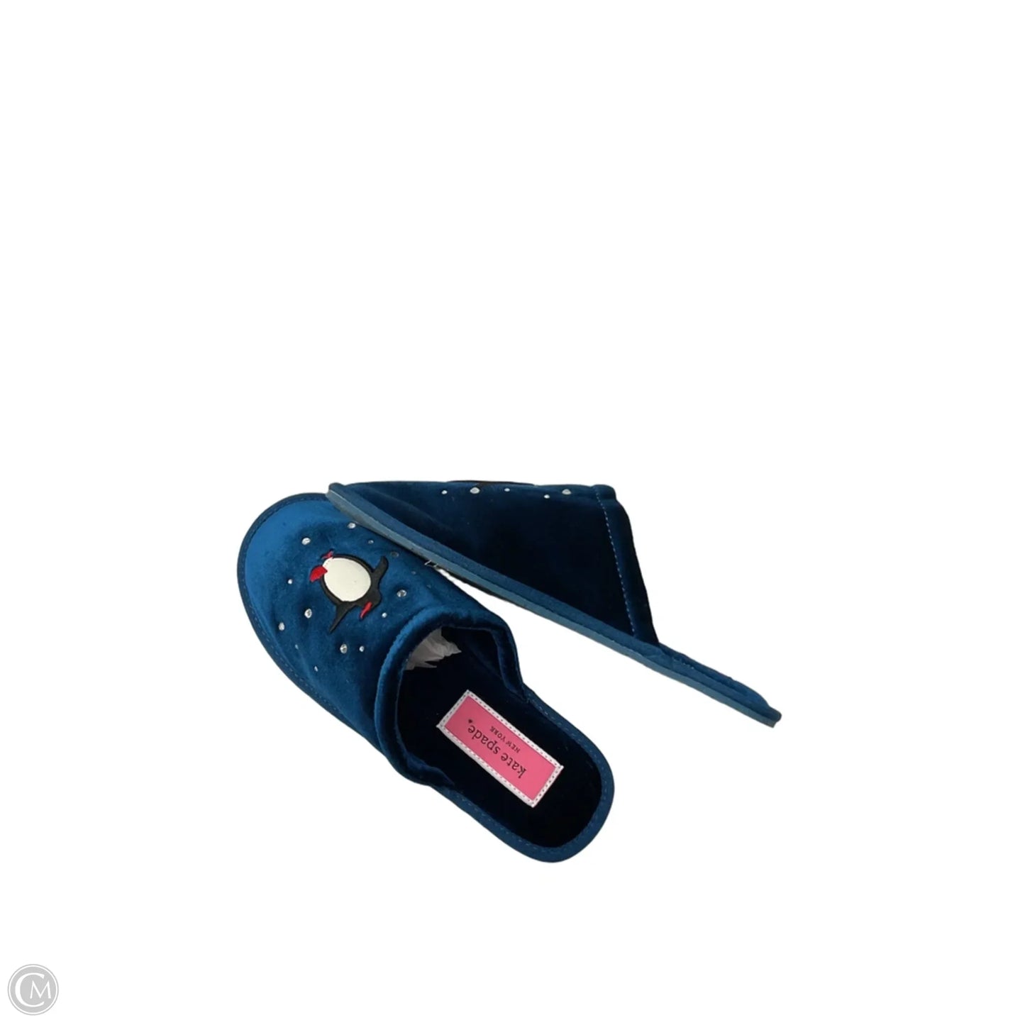 Slippers Designer By Kate Spade In Blue, Size: 8