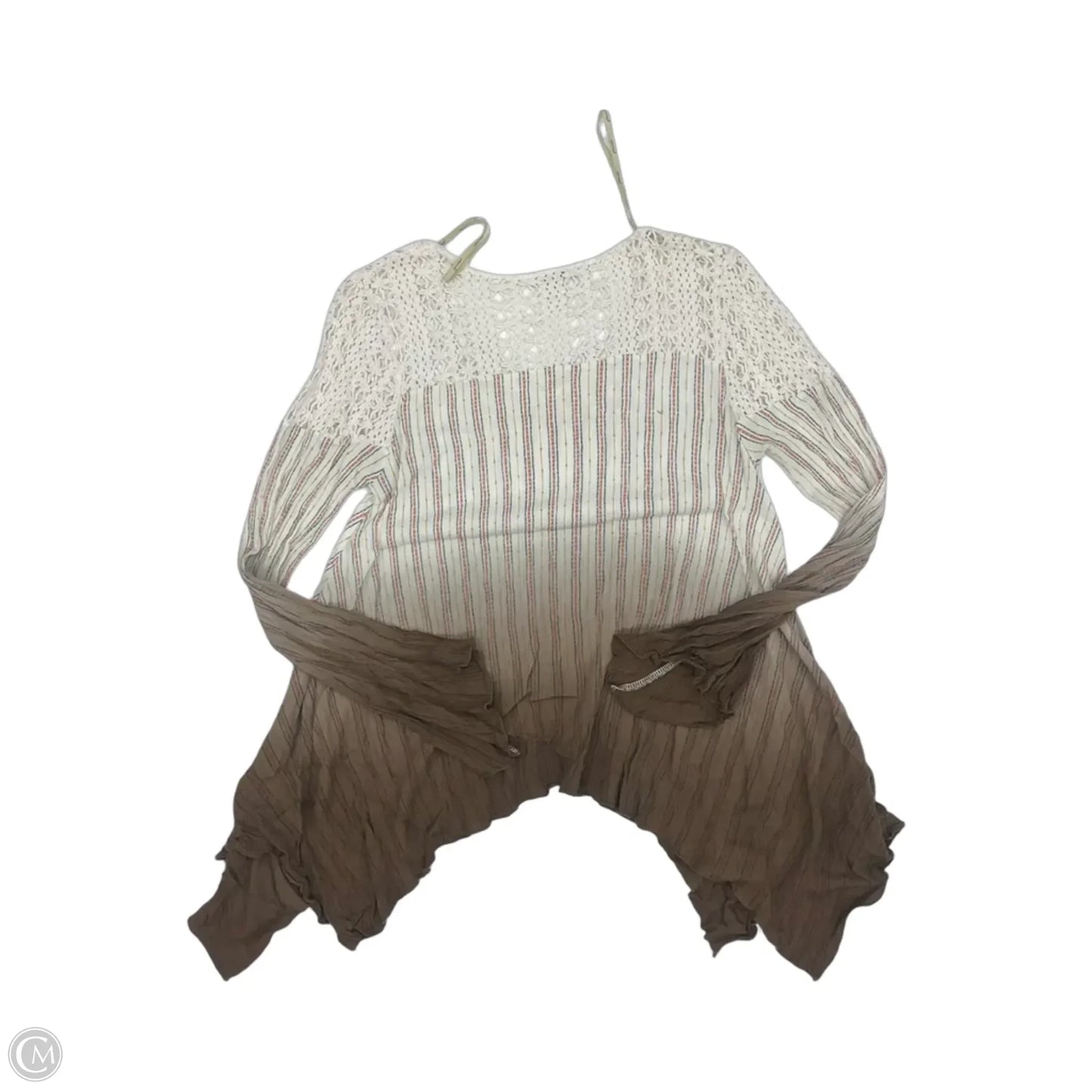 Top Long Sleeve By Gimmicks In White, Size: S