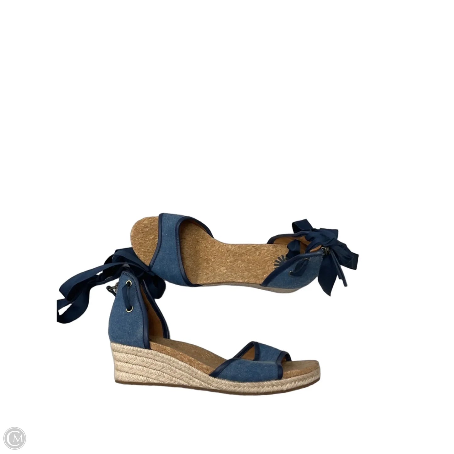 Sandals Designer By Ugg In Blue, Size: 9