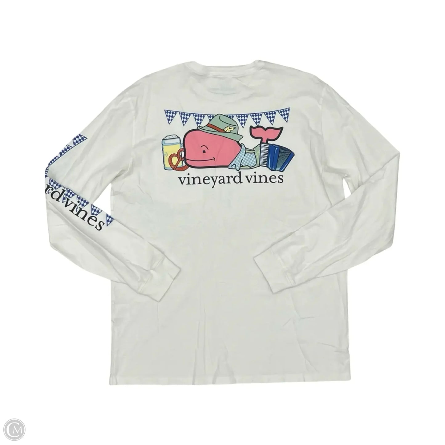 Top Long Sleeve By Vineyard Vines In White, Size: M