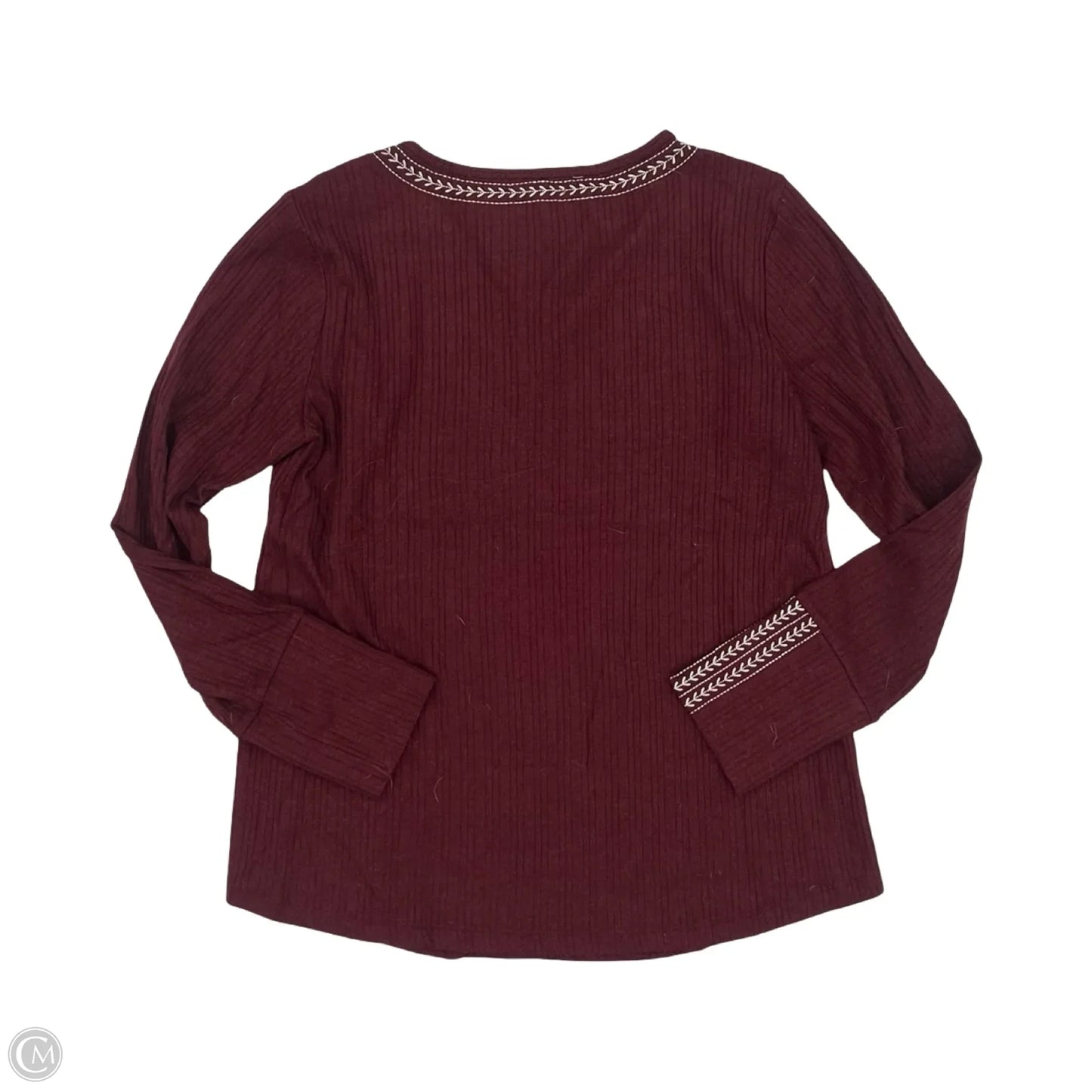 Top Long Sleeve By Maurices In Red, Size: L