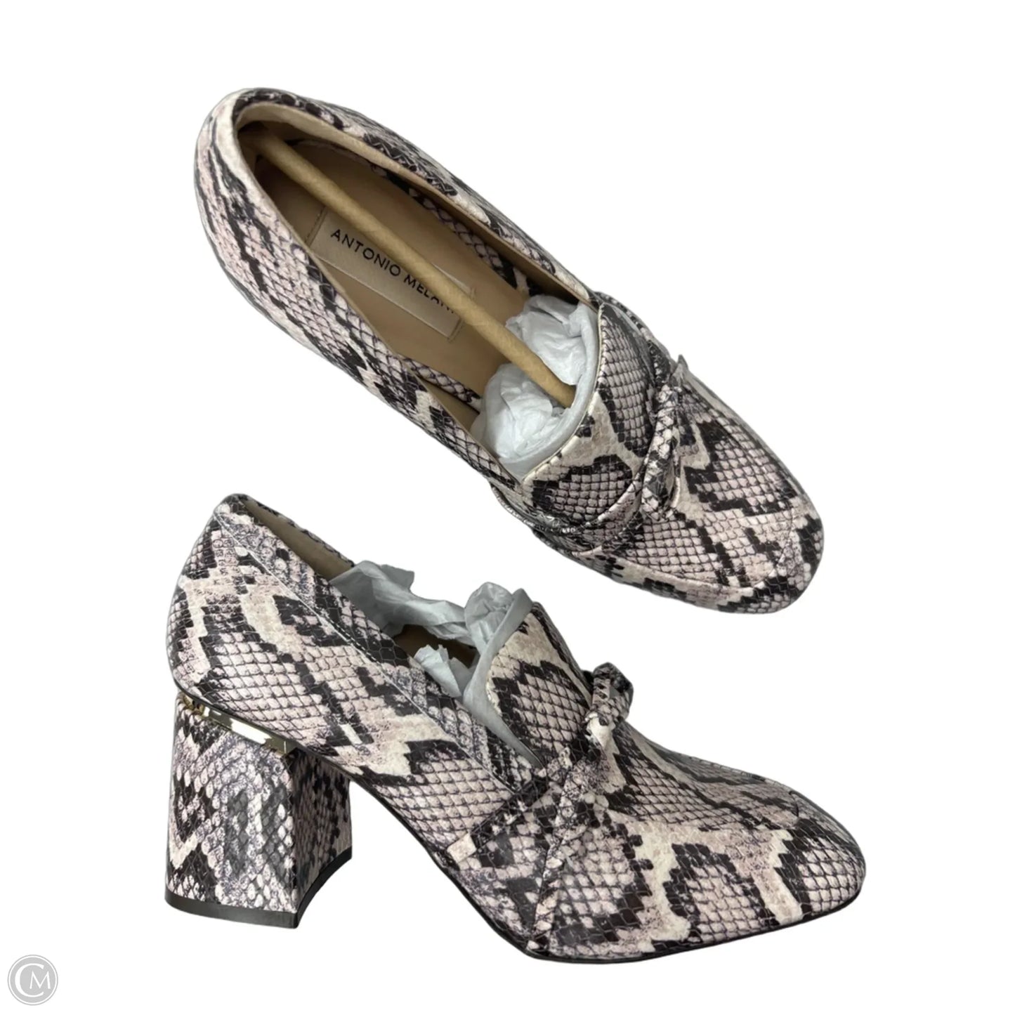 Shoes Heels Block By Antonio Melani In Snakeskin Print, Size: 8.5