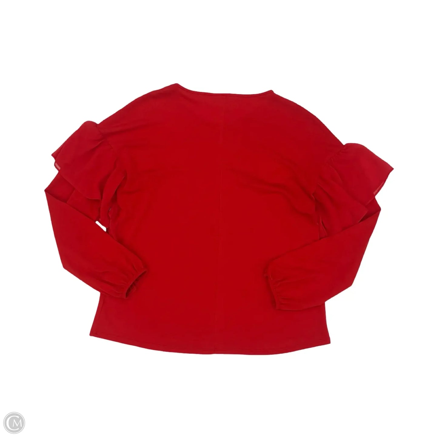 Blouse Long Sleeve By Elle In Red, Size: S