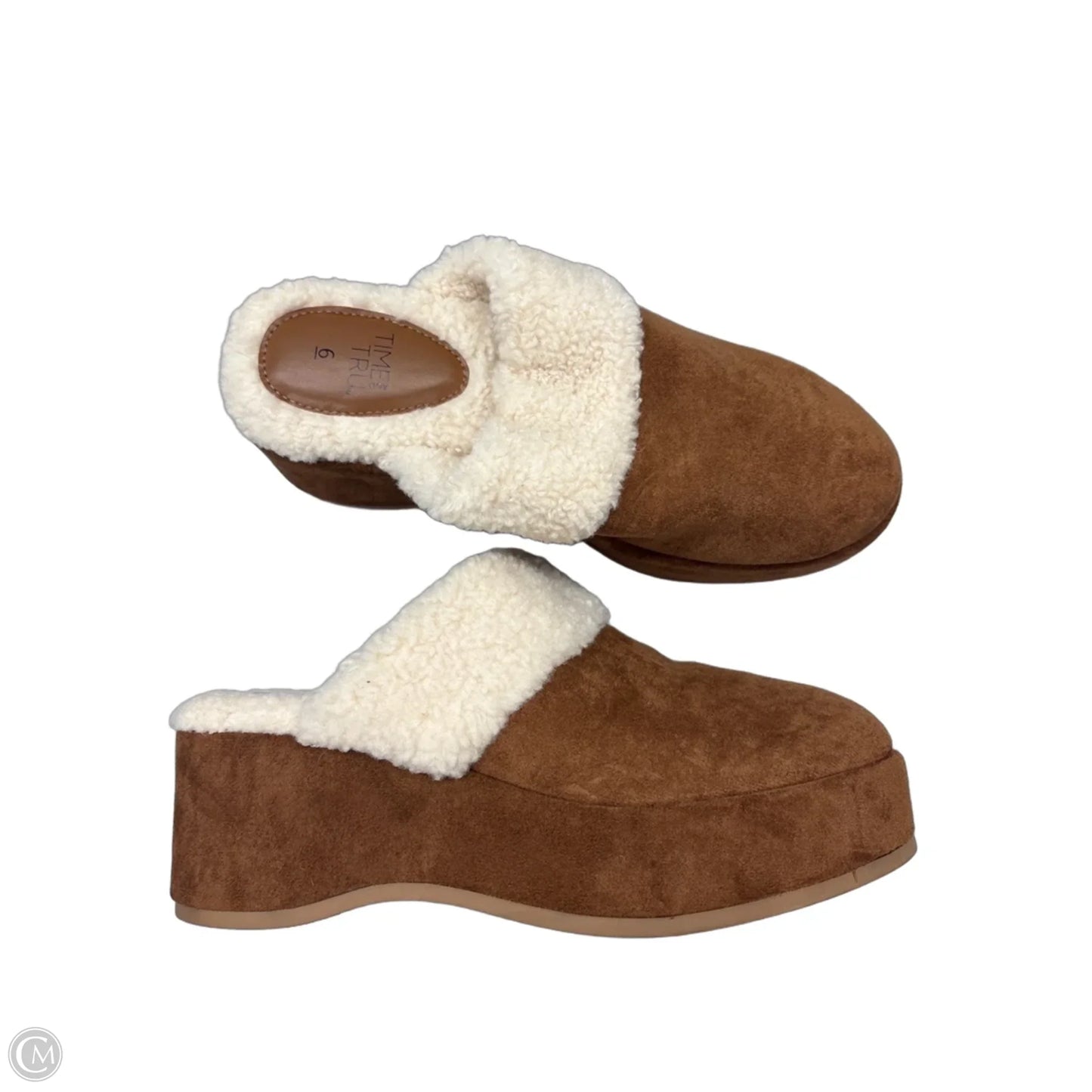 Shoes Heels Platform By Time And Tru In Tan, Size: 6
