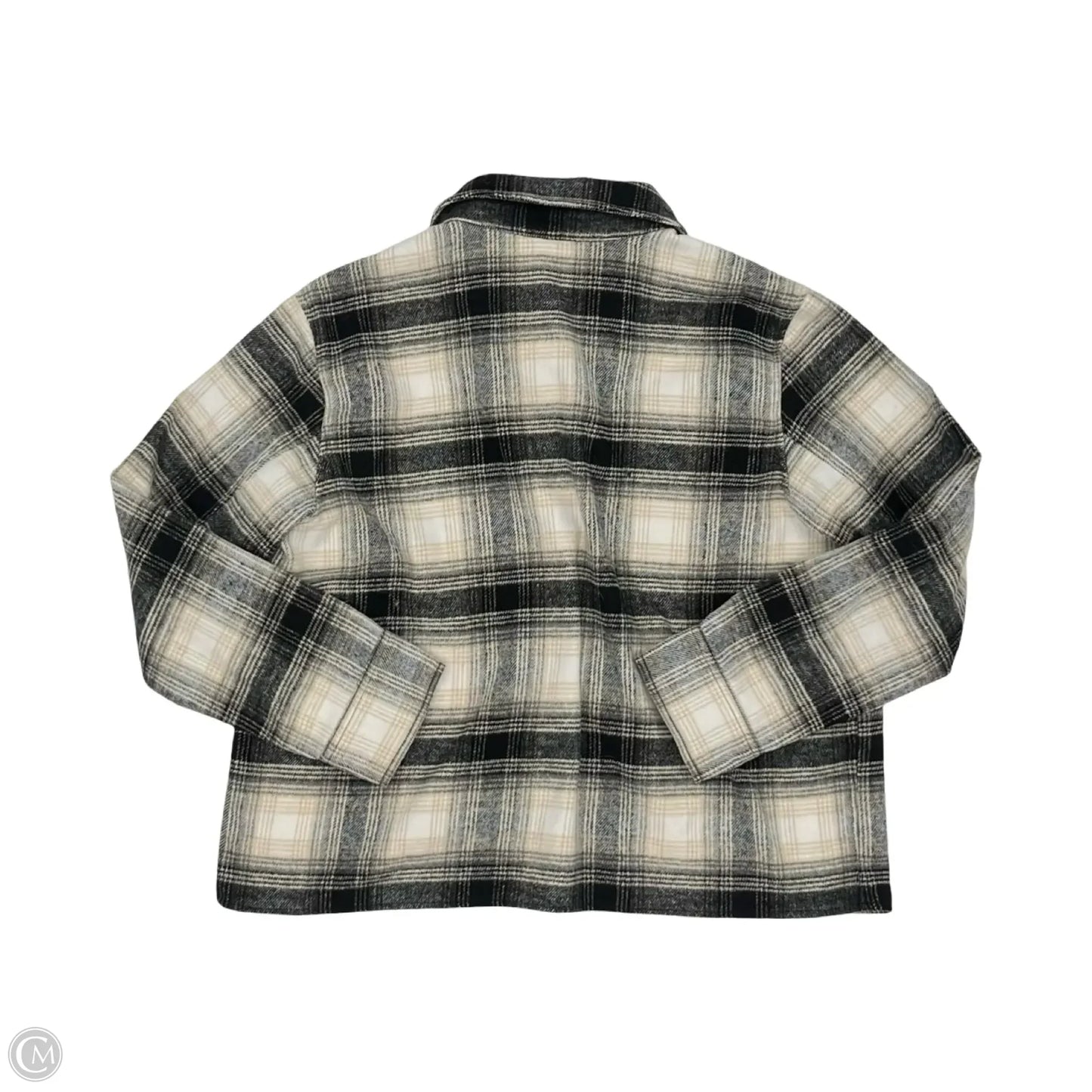 Jacket Shirt By Bb Dakota In Black & Tan, Size: Xxl