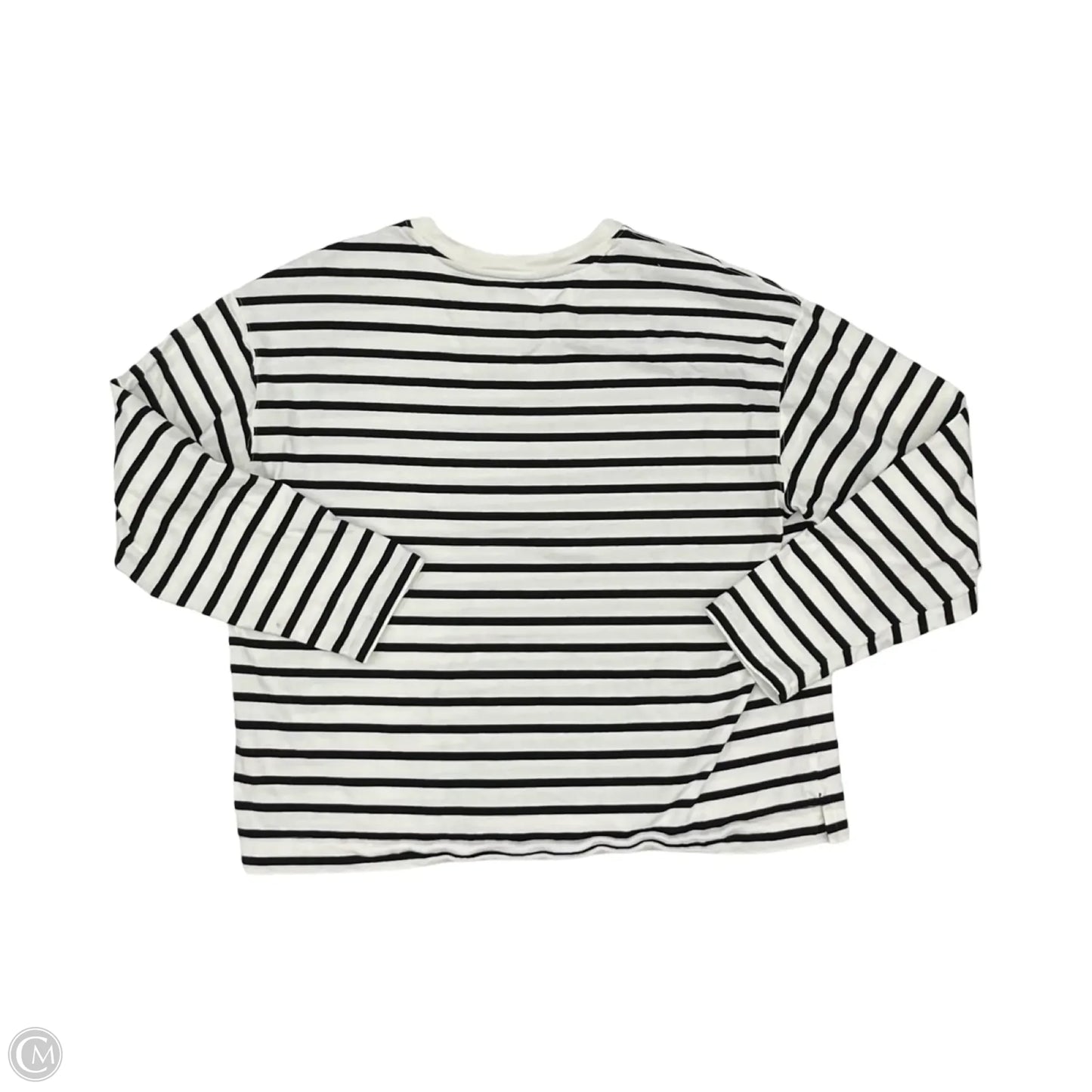 Top Long Sleeve By Old Navy In Black & White, Size: L