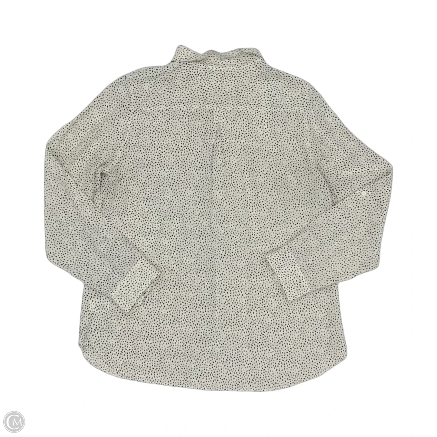 Top Long Sleeve By Talbots In Black & White, Size: L