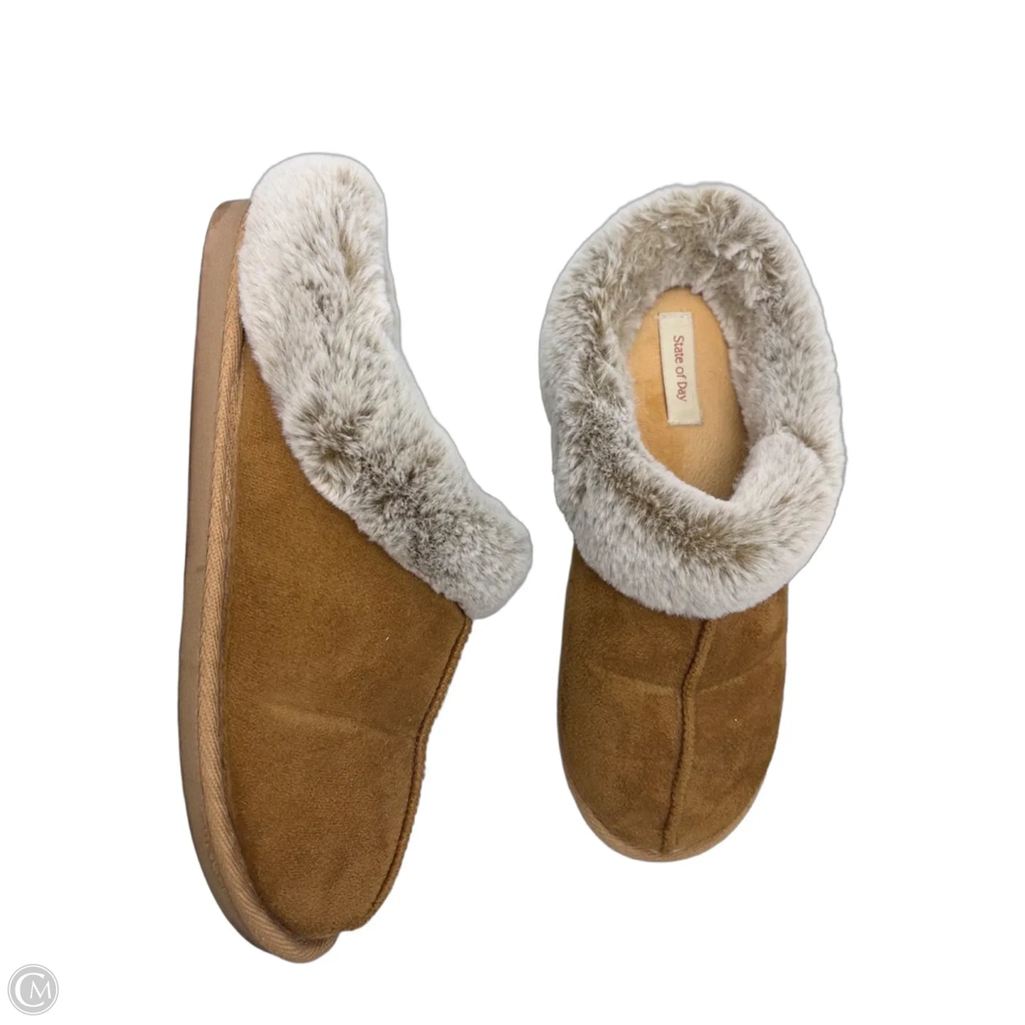 Slippers By Clothes Mentor In Brown, Size: 7