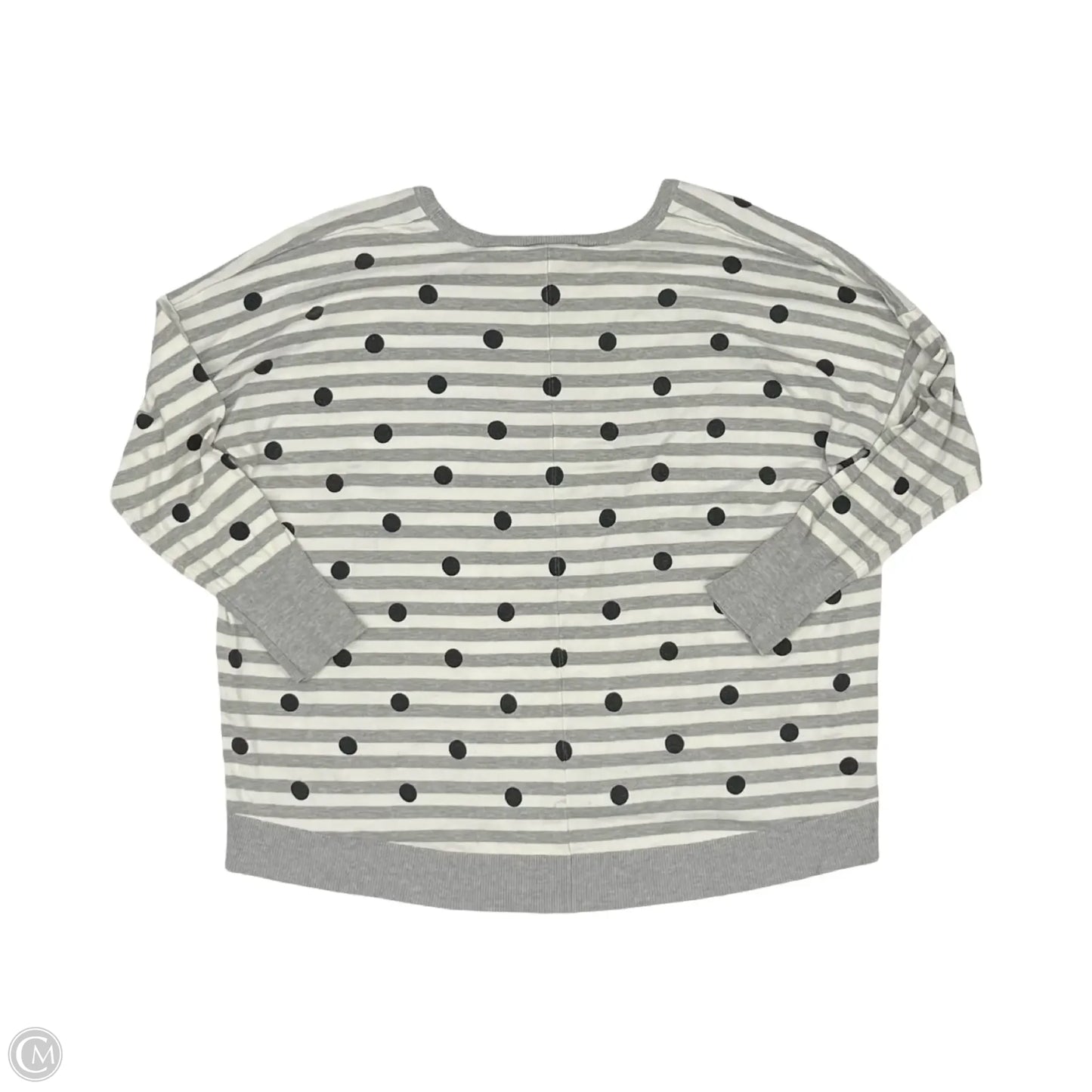 Top Long Sleeve By Lane Bryant In Grey & White, Size: 3x