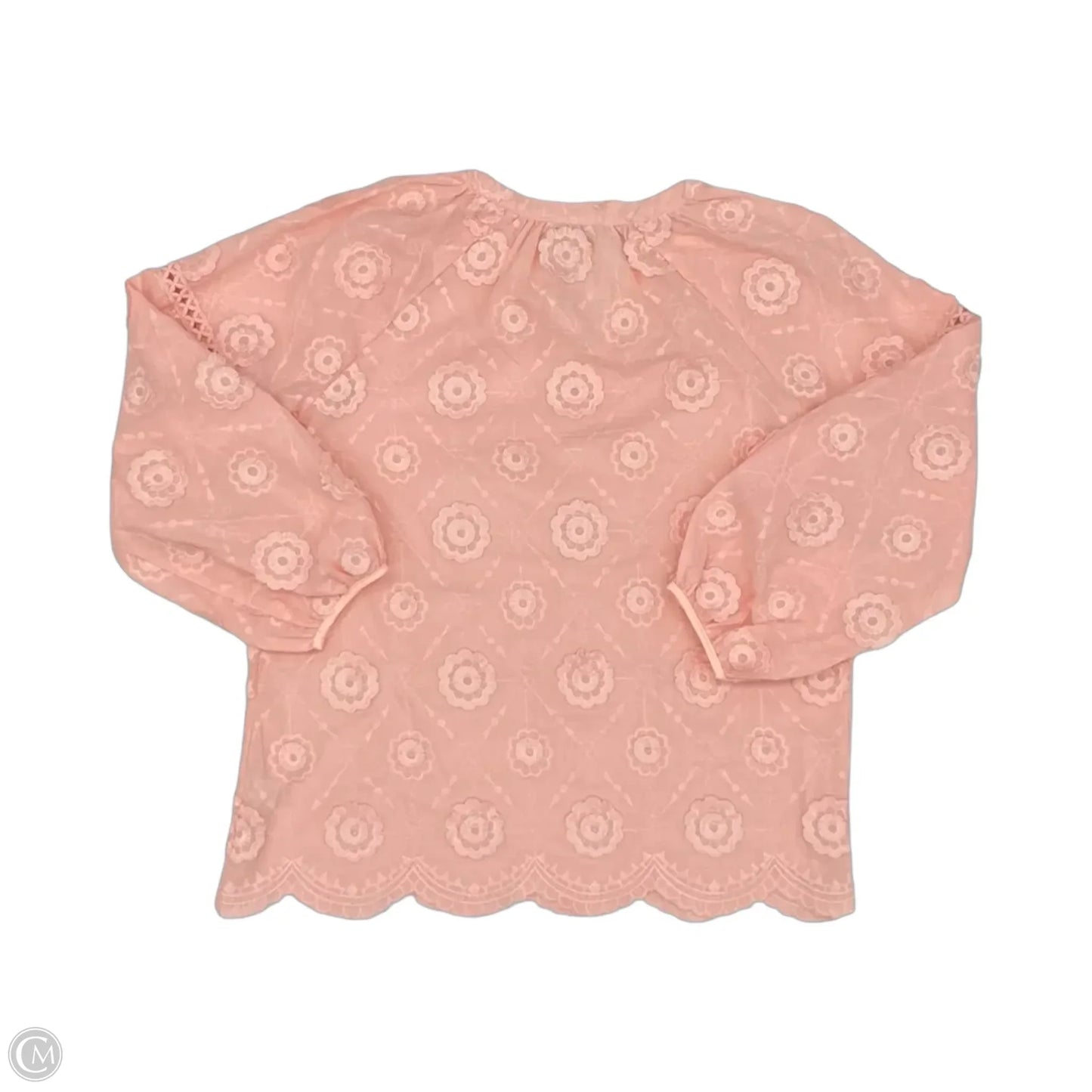 Blouse Long Sleeve By Cato In Pink, Size: M