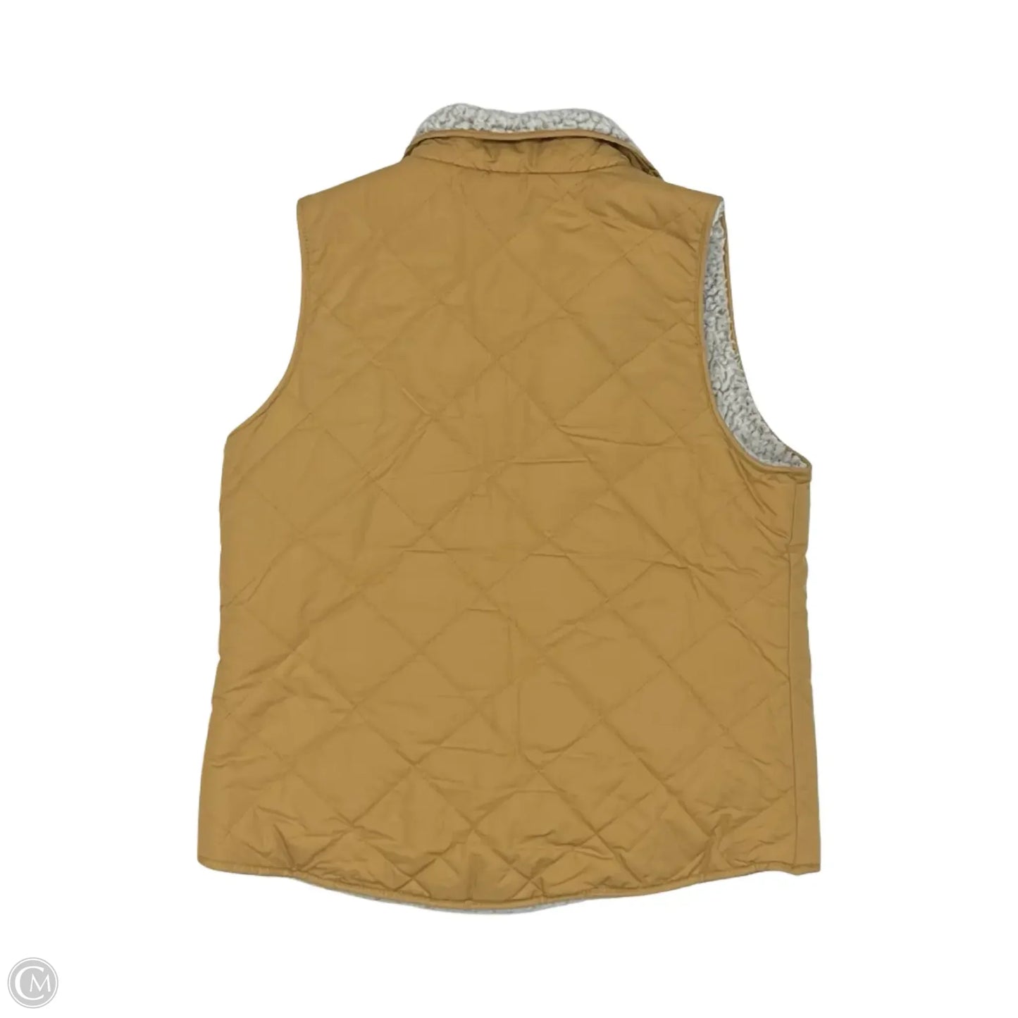 Vest Puffer & Quilted By Thread And Supply In Tan, Size: S