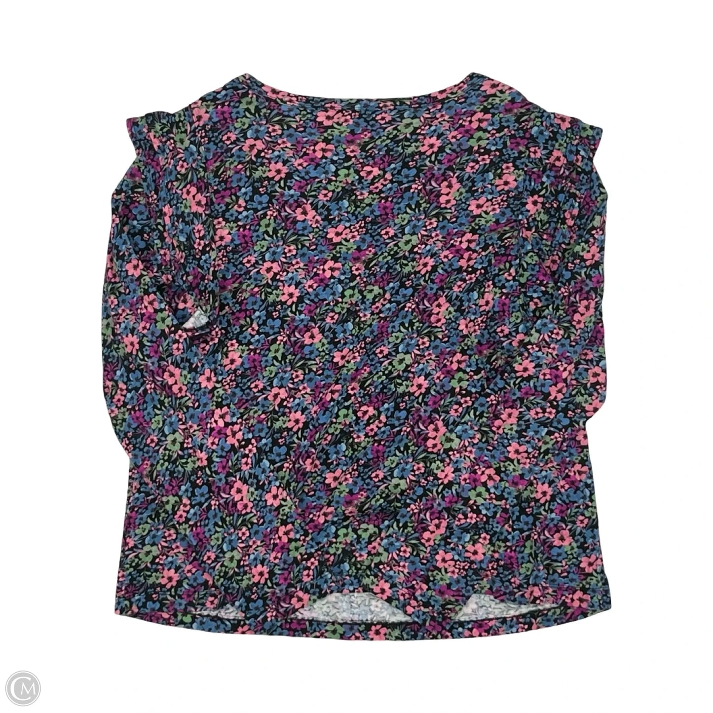 Top Long Sleeve By Time And Tru In Floral Print, Size: L