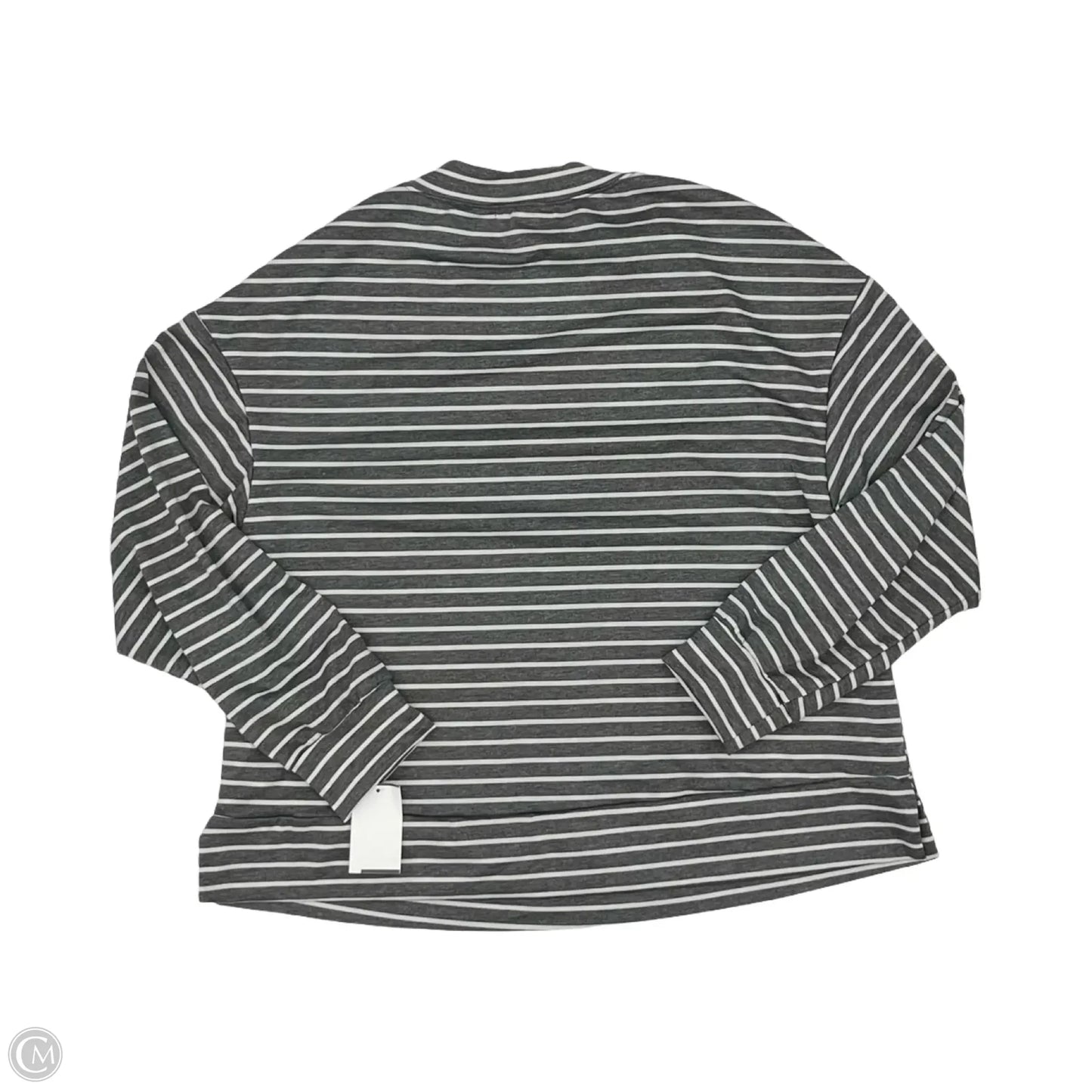Top Long Sleeve By Clothes Mentor In Grey & White, Size: L