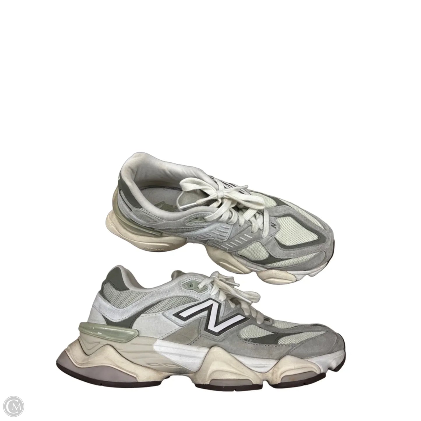 Shoes Sneakers By New Balance In Green & Grey, Size: 10