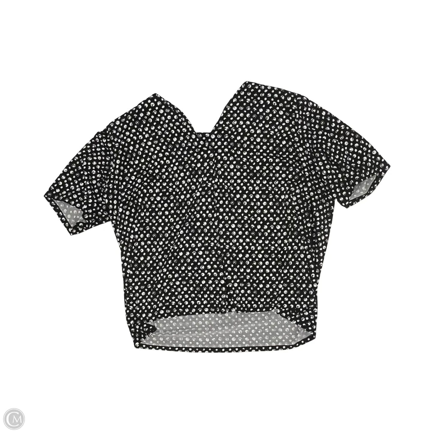 Blouse Short Sleeve By H&m In Black & White, Size: 2x