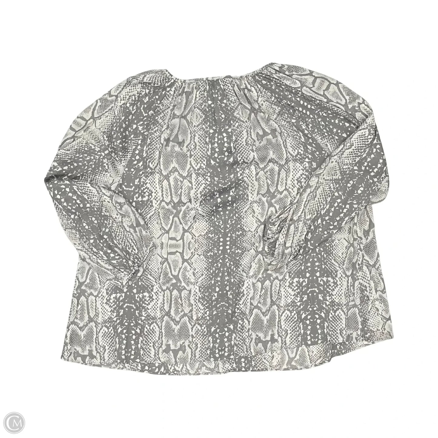 Blouse Long Sleeve By Lane Bryant In Snakeskin Print, Size: 3x
