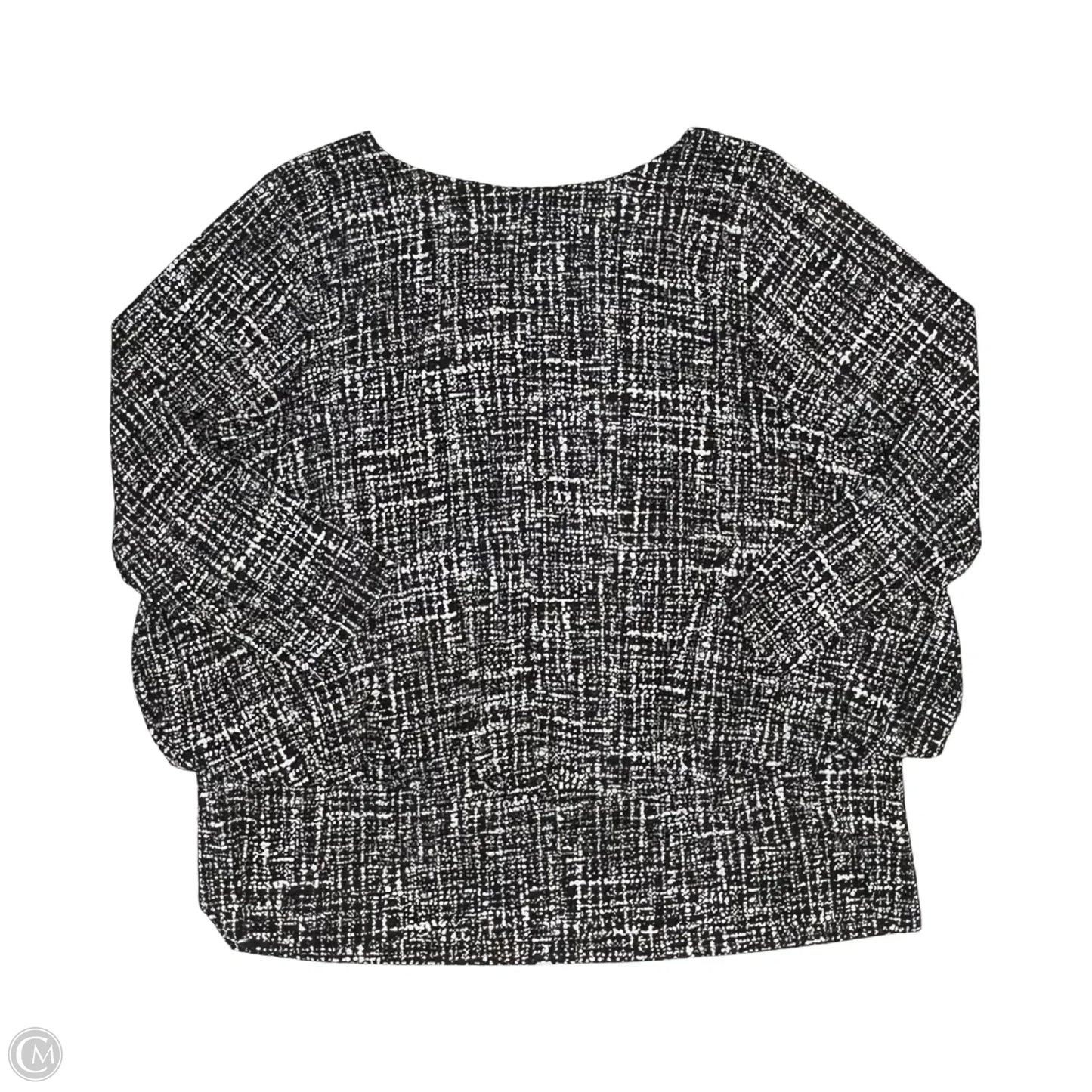Blouse 3/4 Sleeve By Lane Bryant In Black & White, Size: 3x