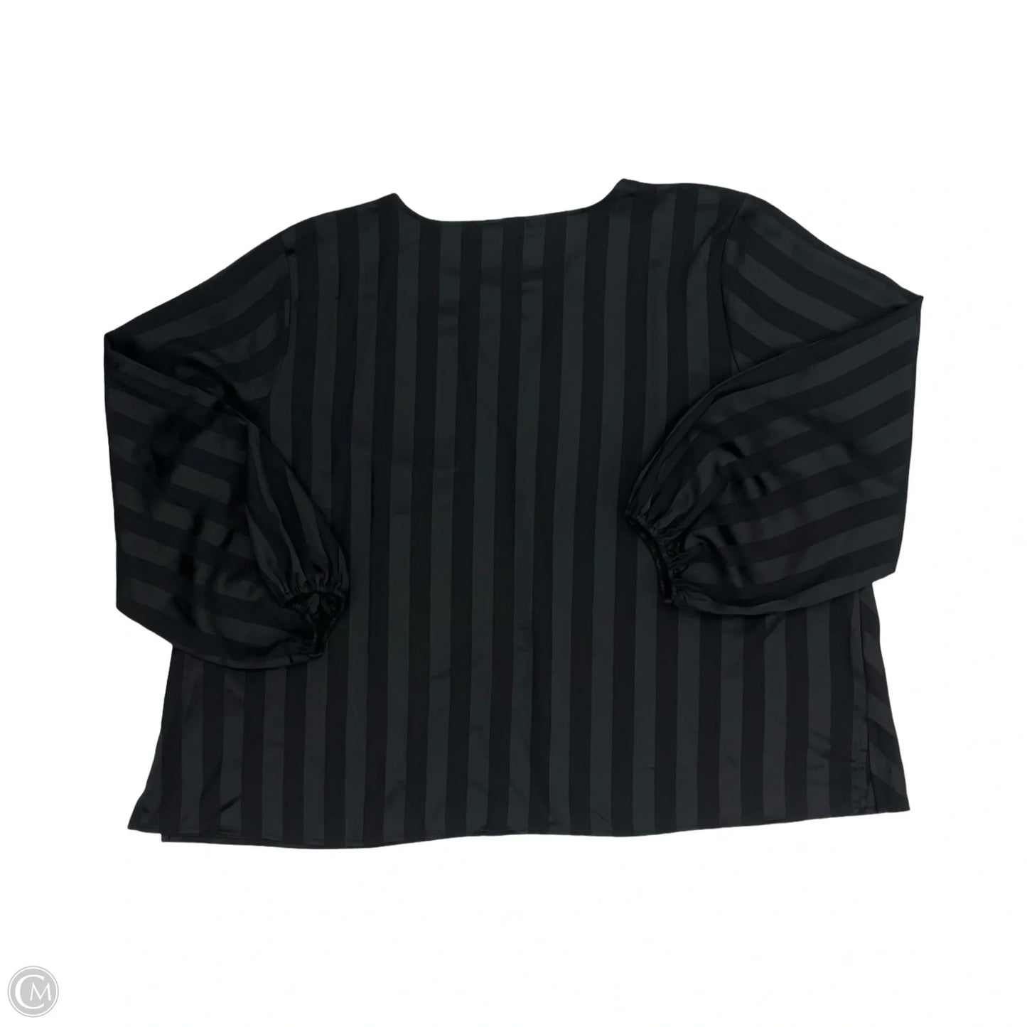 Blouse Long Sleeve By Liz Claiborne In Black, Size: 3x