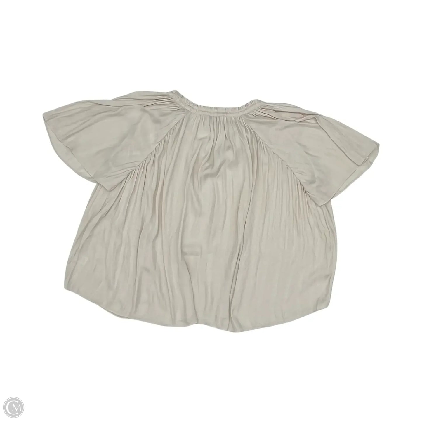 Blouse Short Sleeve By Current Air In Cream, Size: M