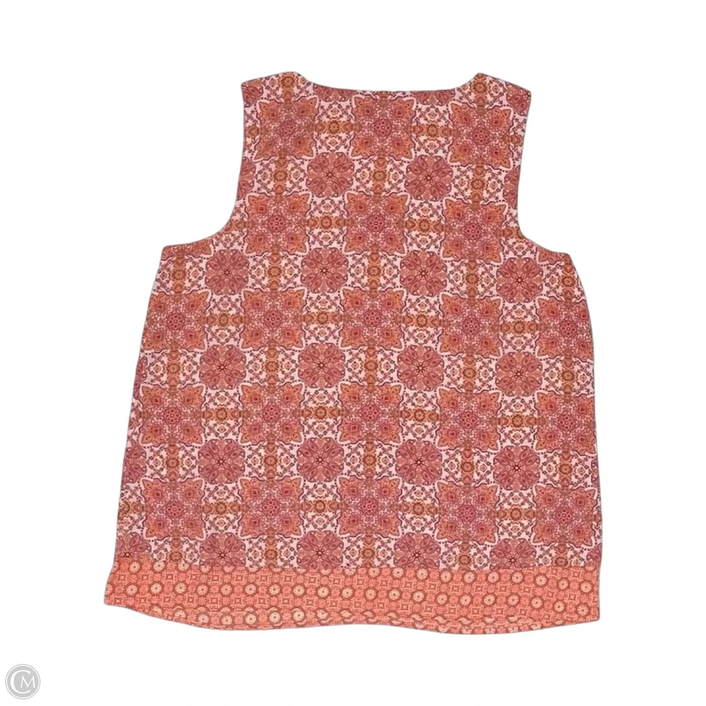 Blouse Sleeveless By J. Jill In Orange & Pink, Size: L