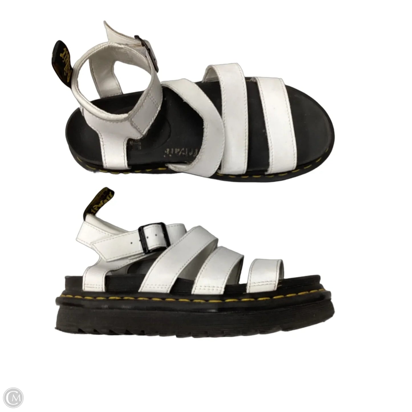 Sandals Heels Platform By Dr Martens In White, Size: 7