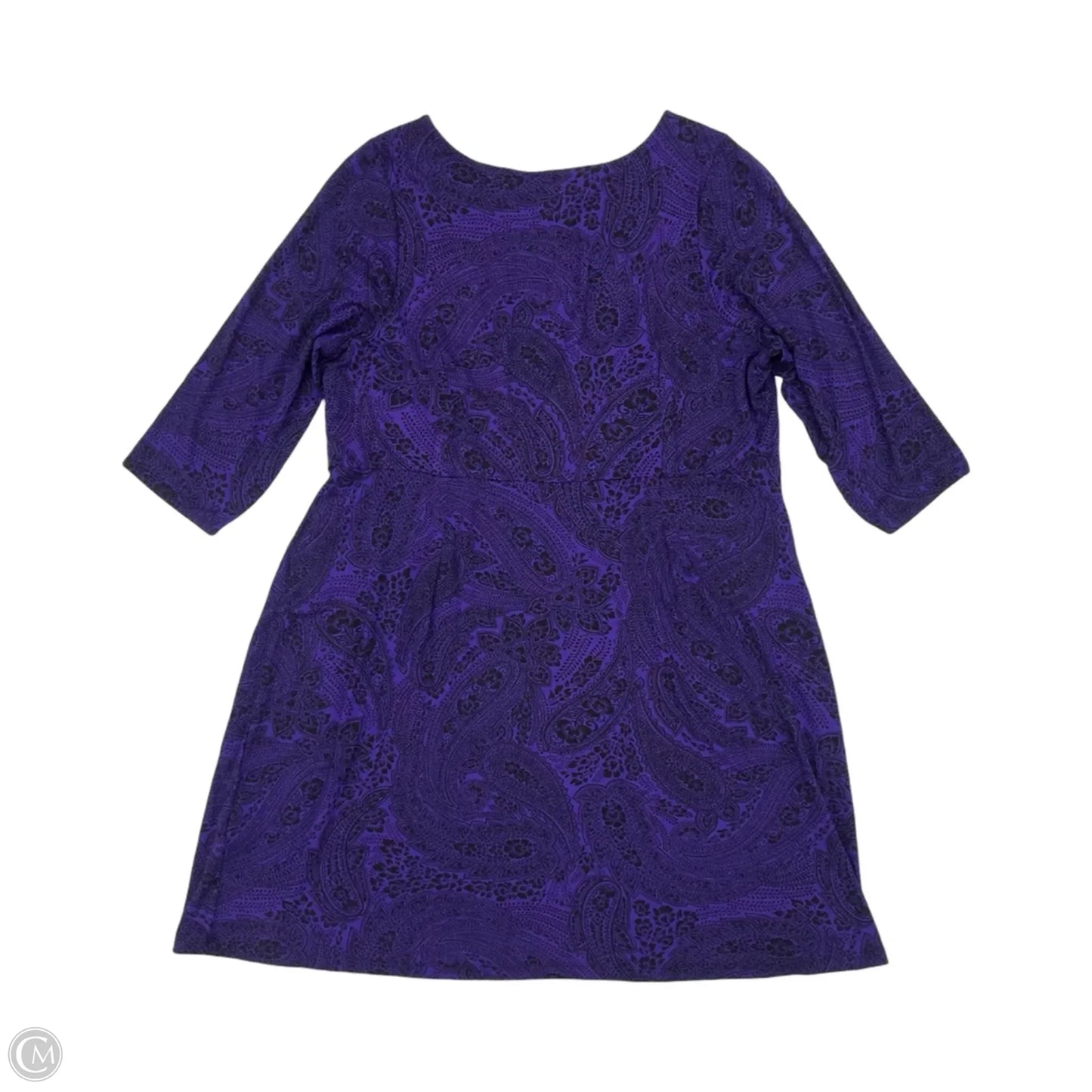 Dress Party Midi By Dana Buchman In Purple, Size: 2x