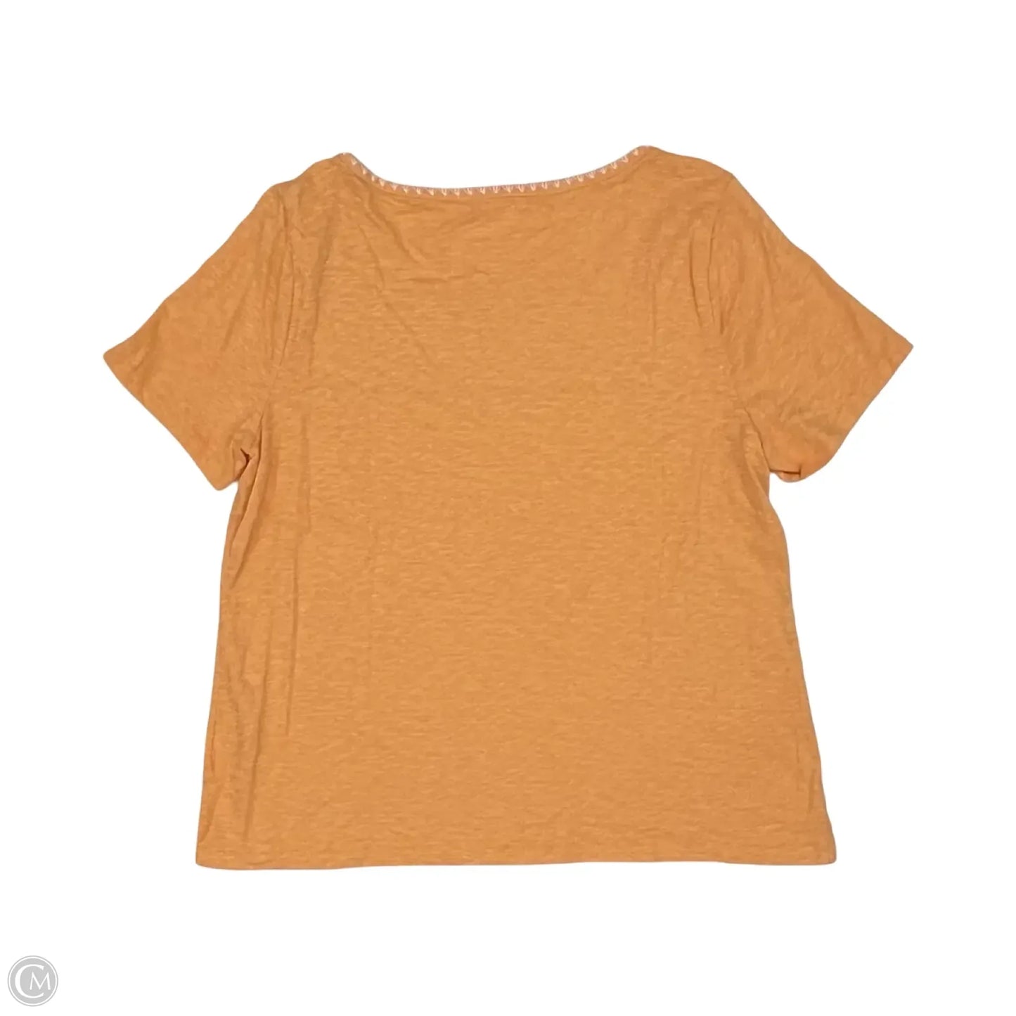 Top Short Sleeve By Talbots In Orange, Size: Xl