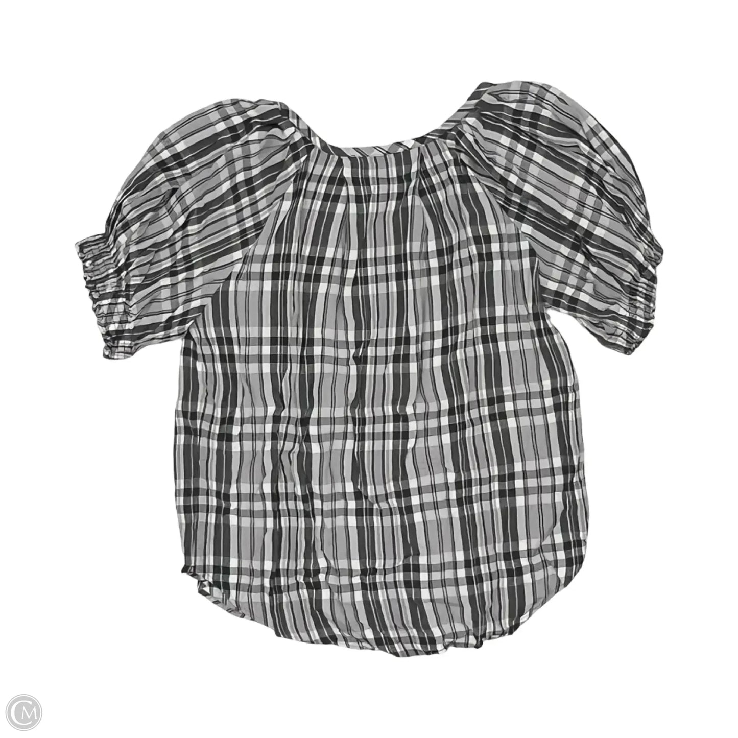Blouse Short Sleeve By Loft In Black & White, Size: S