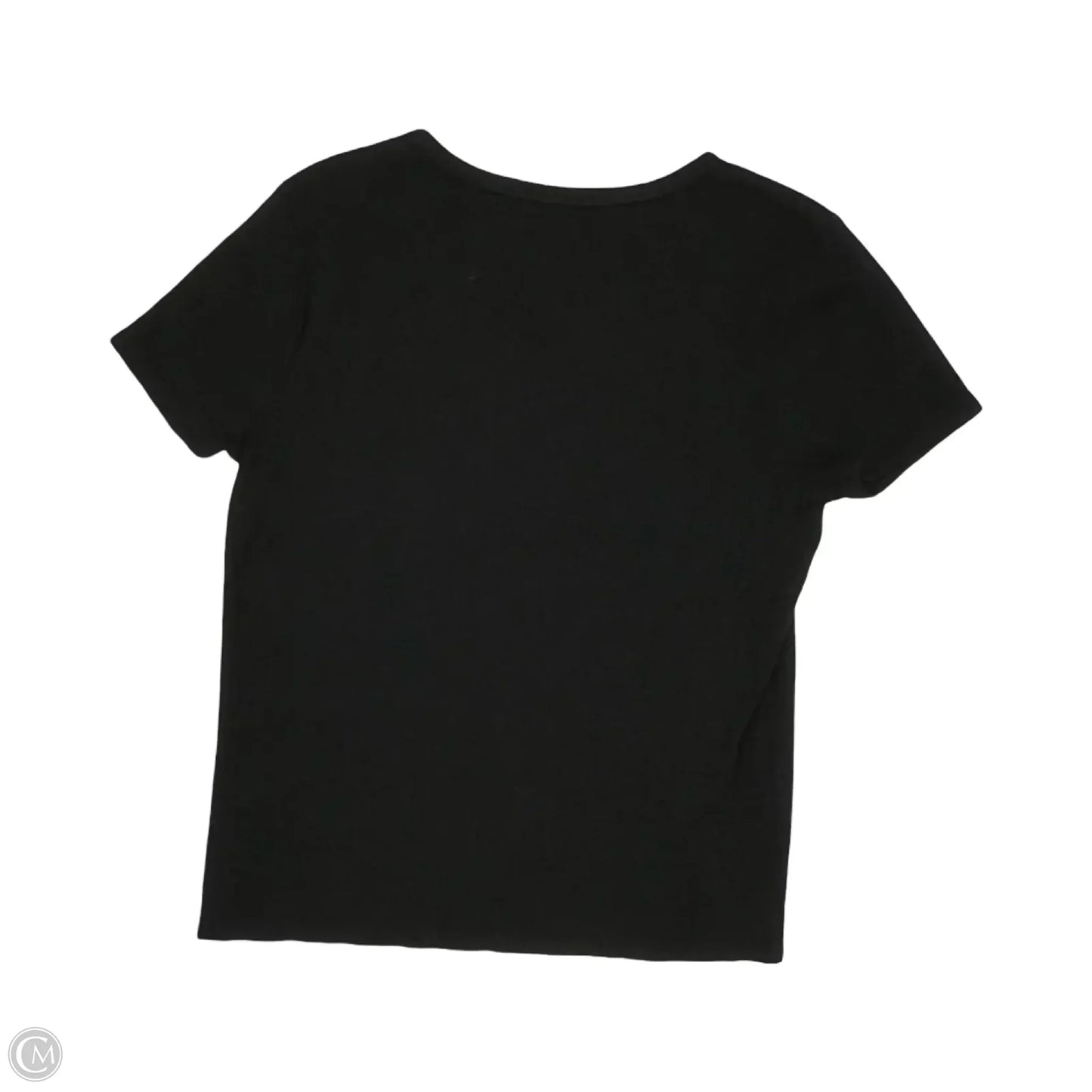 Top Short Sleeve Basic By Time And Tru In Black, Size: L