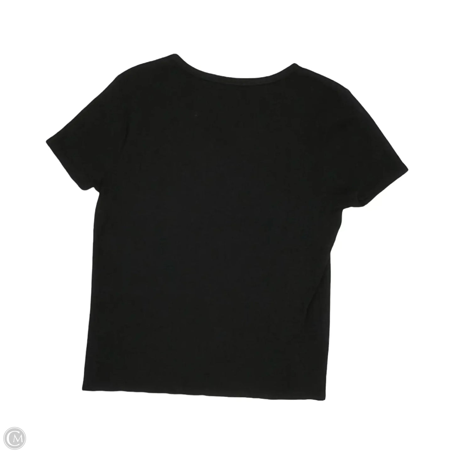 Top Short Sleeve Basic By Time And Tru In Black, Size: L
