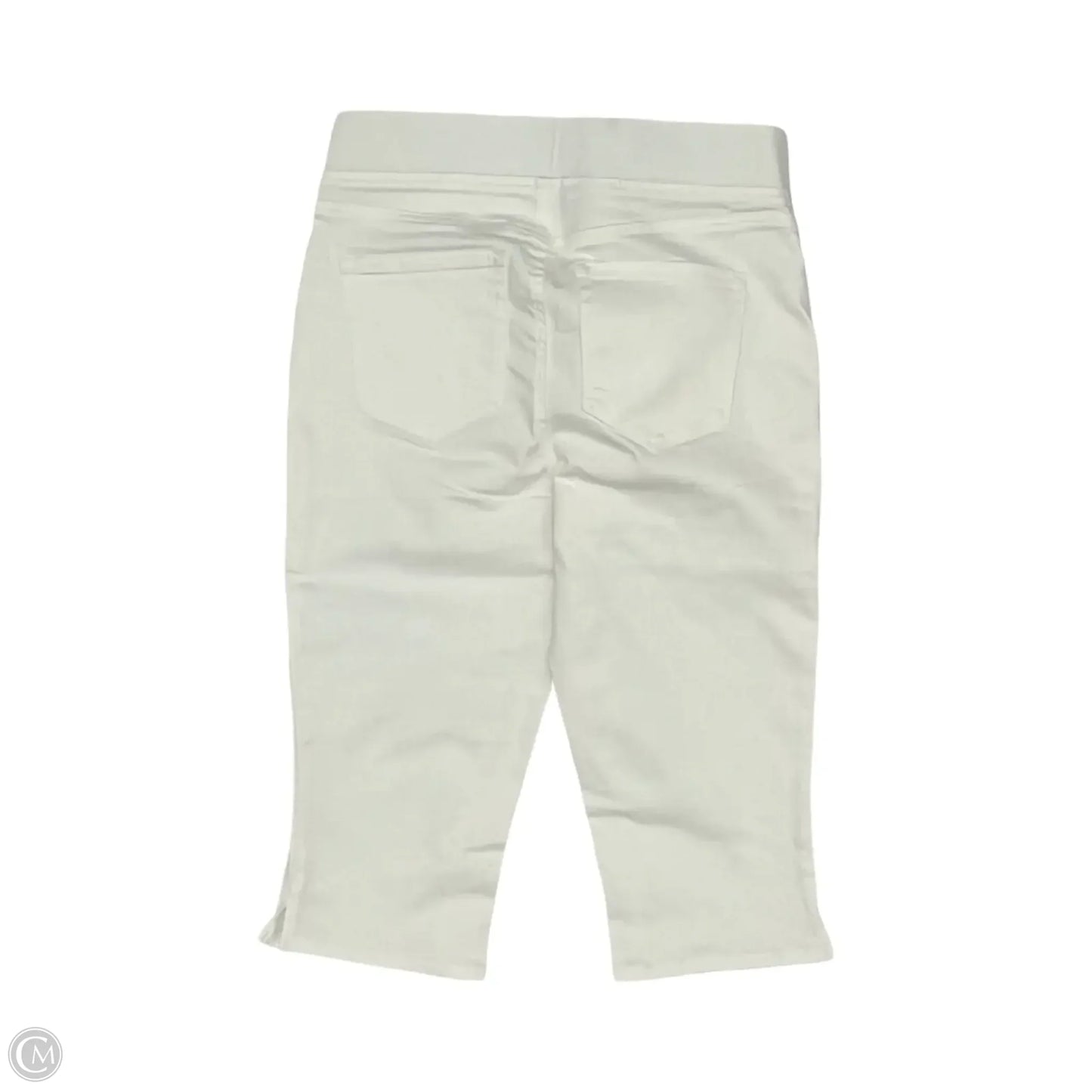 Jeans Cropped By Talbots In White Denim, Size: 8