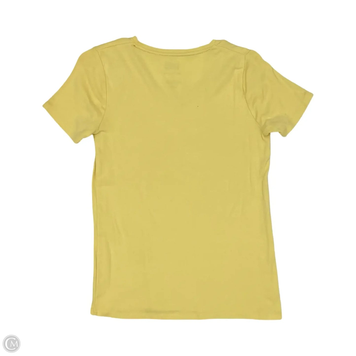 Top Short Sleeve Basic By Croft And Barrow In Yellow, Size: S
