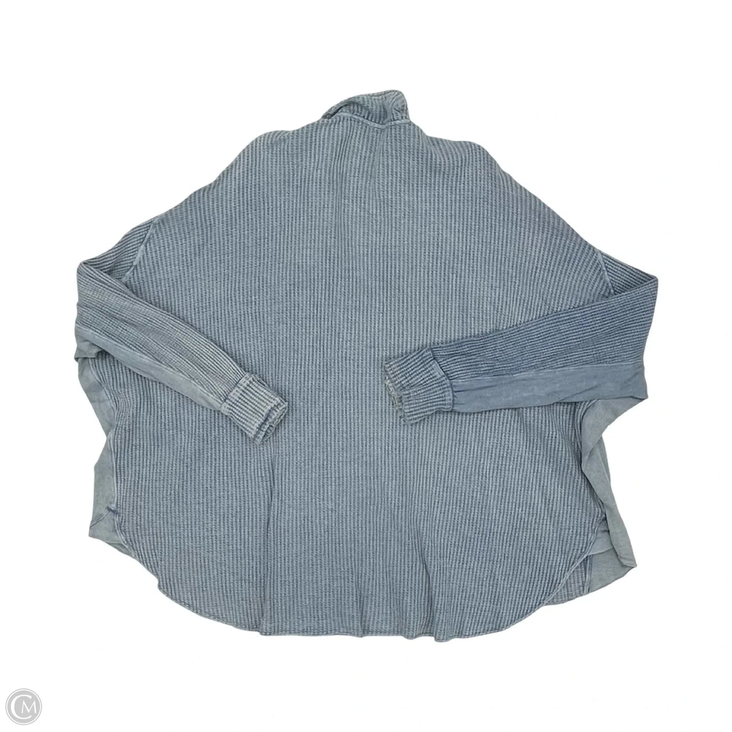 Jacket Shirt By Free People In Blue, Size: L