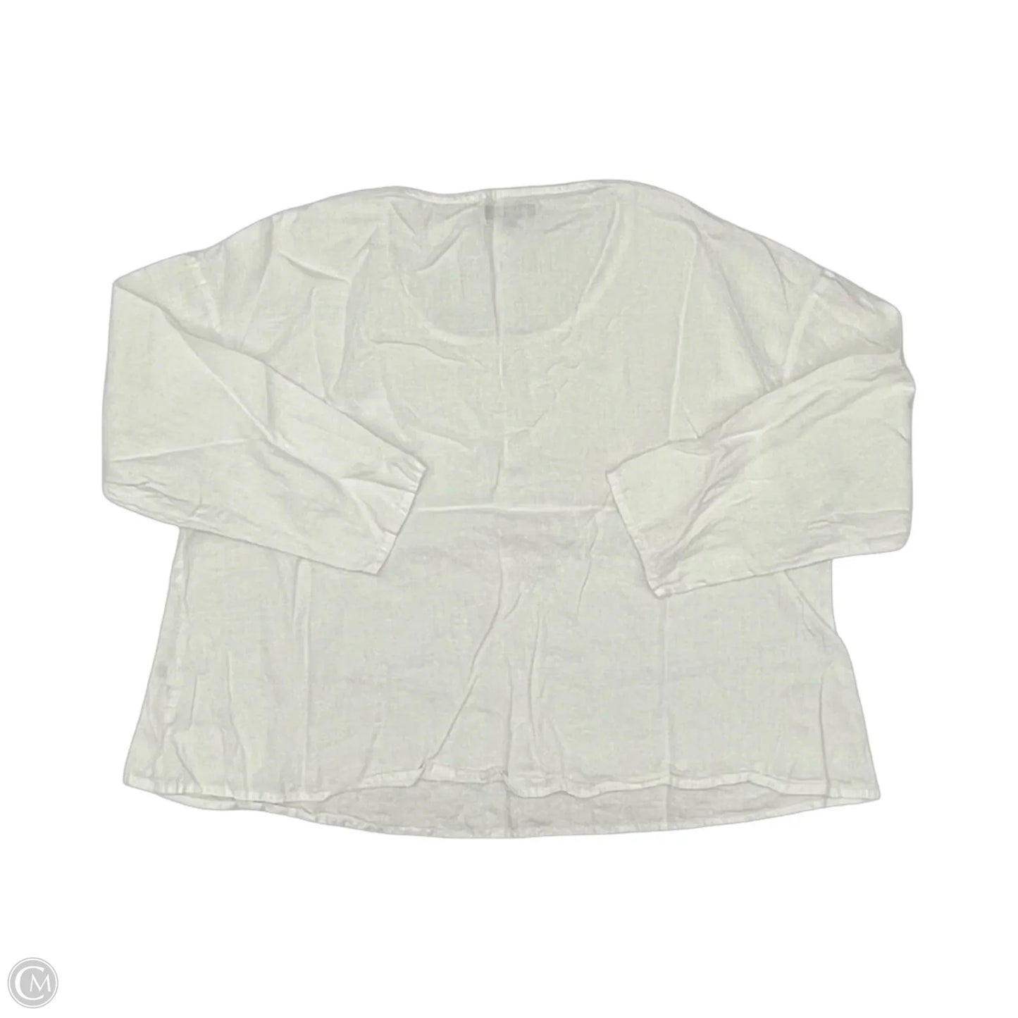 Blouse Long Sleeve By Flax In White, Size: L