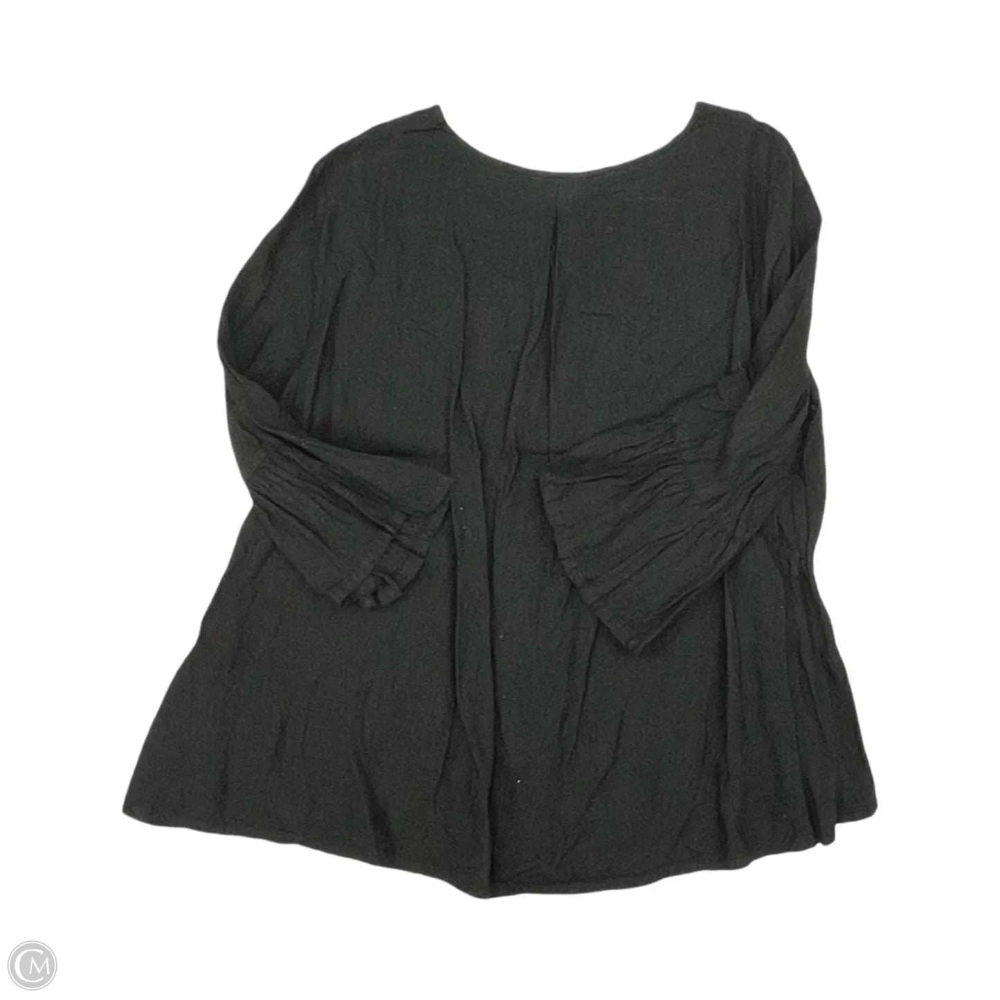 Blouse 3/4 Sleeve By Bryn Walker In Black, Size: Xl